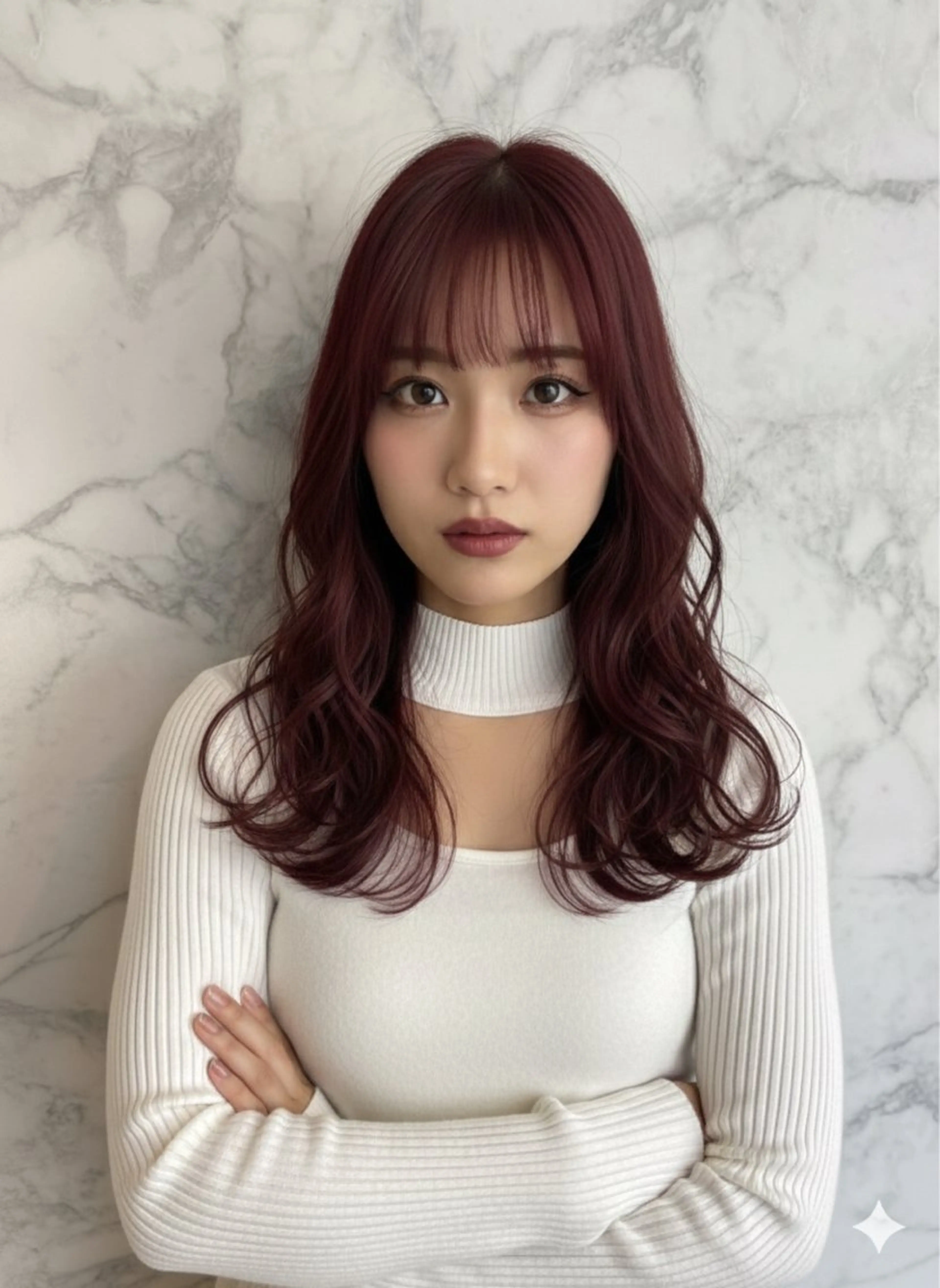 セミロング カラー ヘアカラー トリートメント 🍒しの🍒 ハイトーン/カットのヘアスタイル