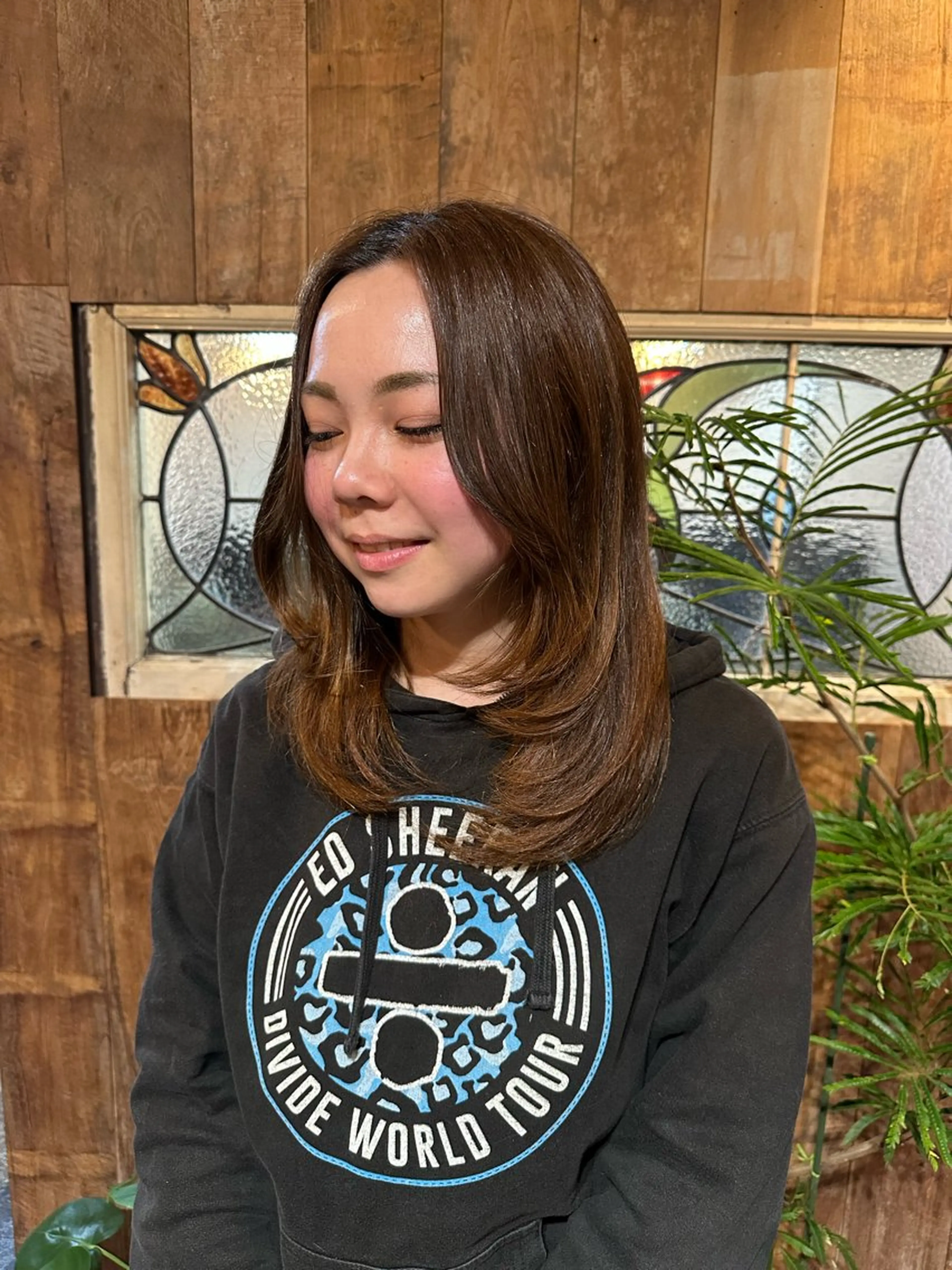 セミロング カットモデル/カラー rionのヘアスタイル