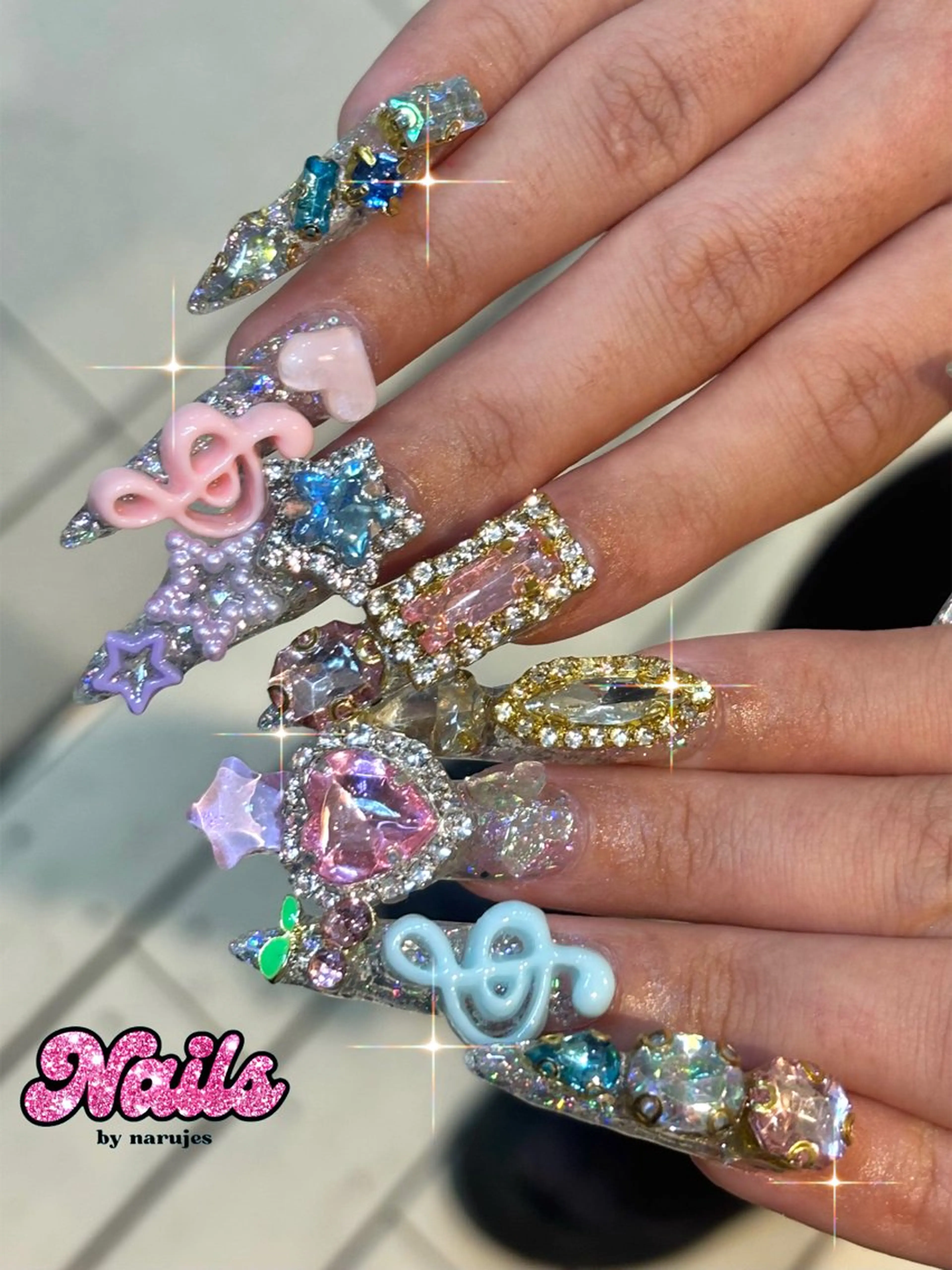 ネイル ギャルネイル🧸💖 narujesのネイルデザイン