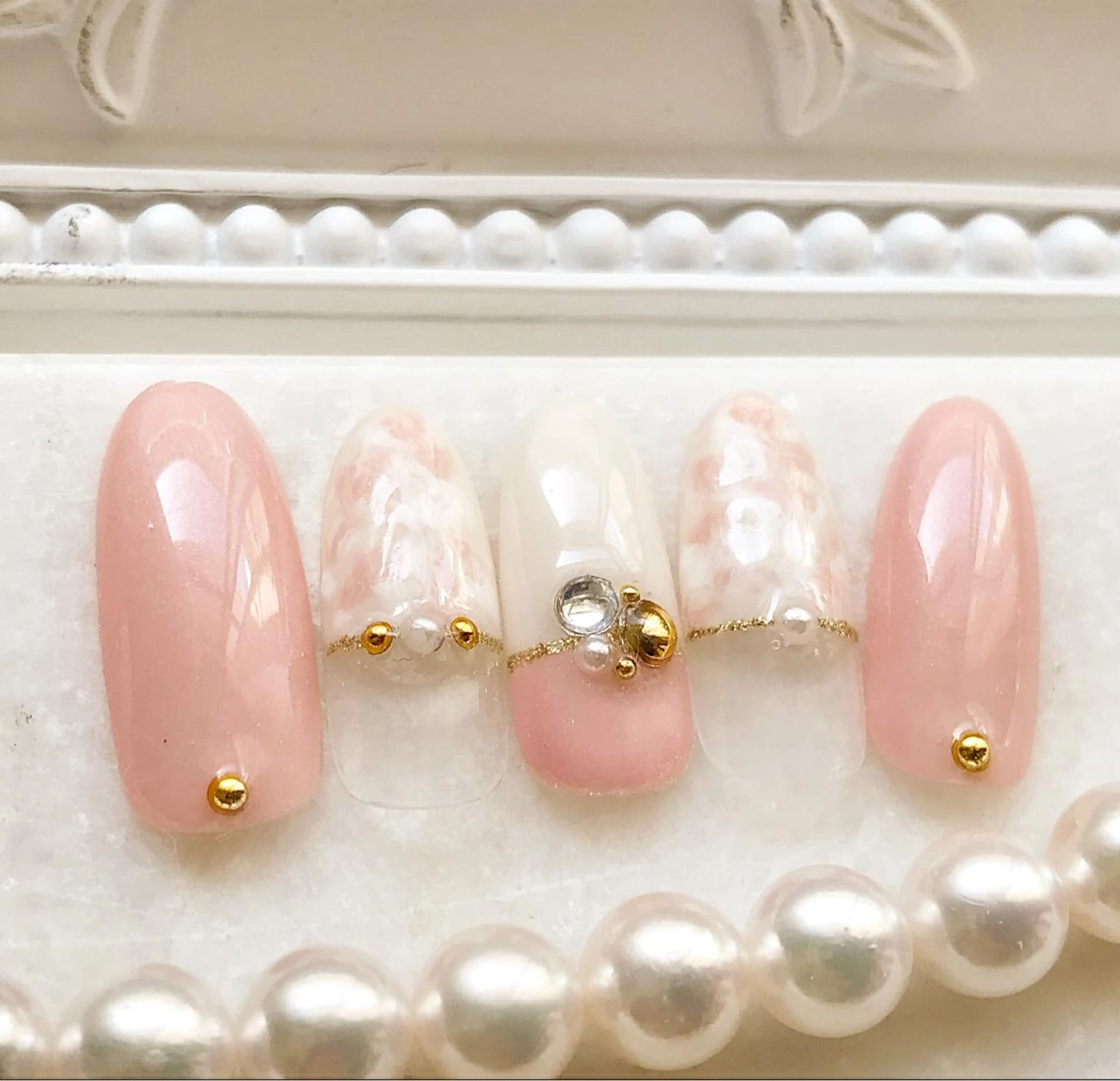 ネイル ピンク Satomi  のネイルデザイン