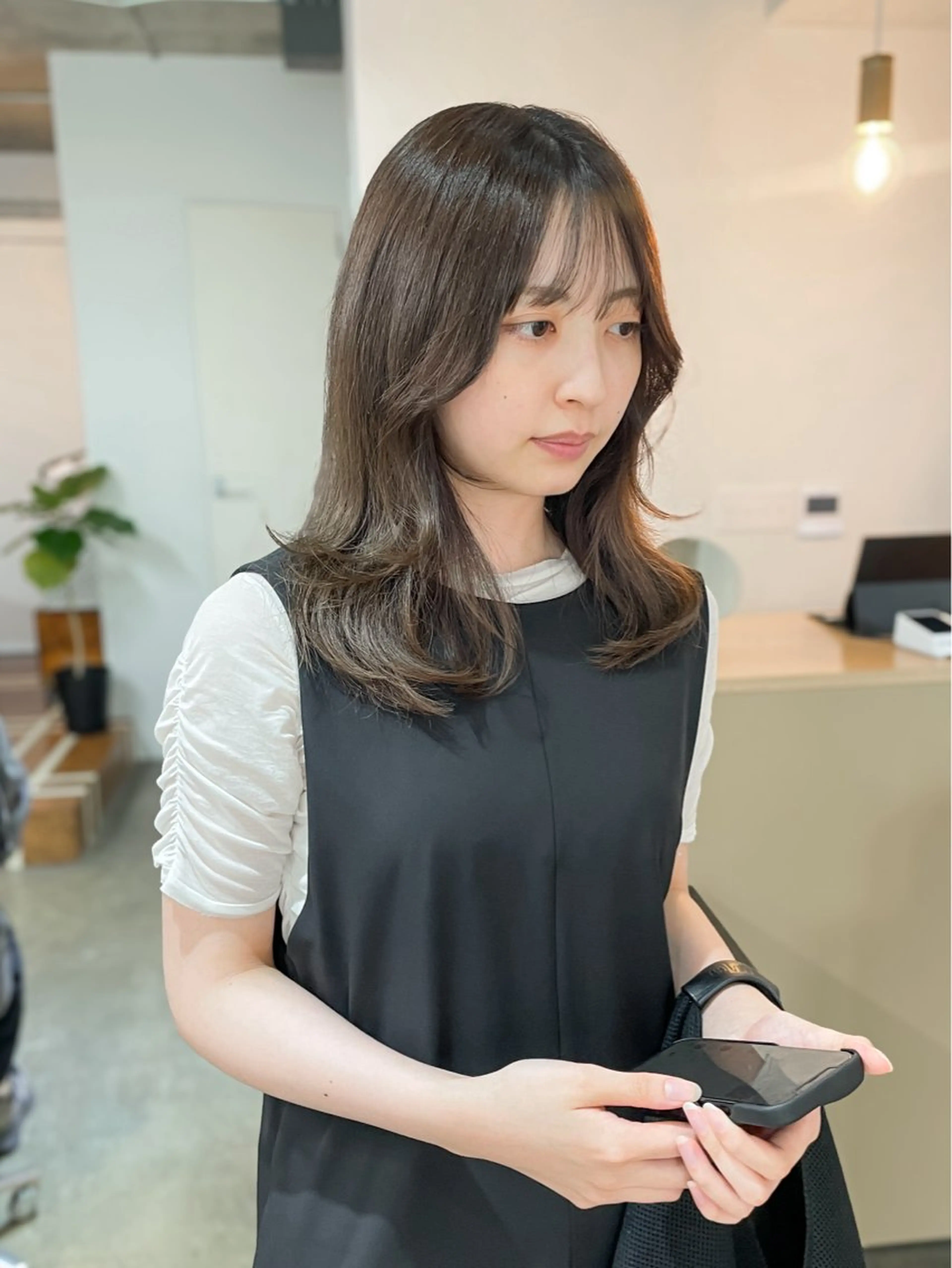 ロング カット ヘアカラー トリートメント 仙田 遥のヘアスタイル