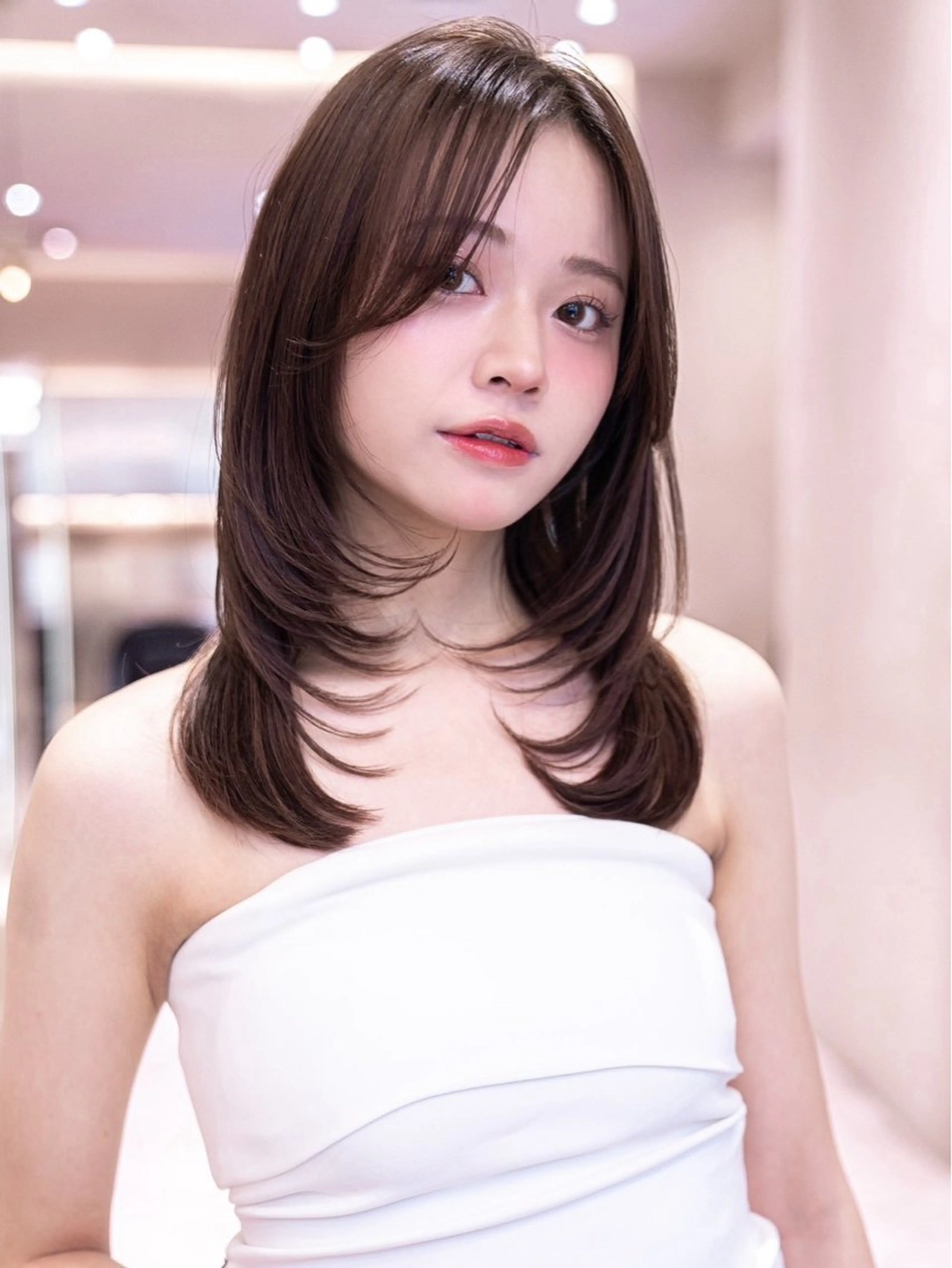 セミロング カラー カット ヘアカラー トリートメント 渋谷🌈透明感カラー レイヤー/mikuのヘアスタイル