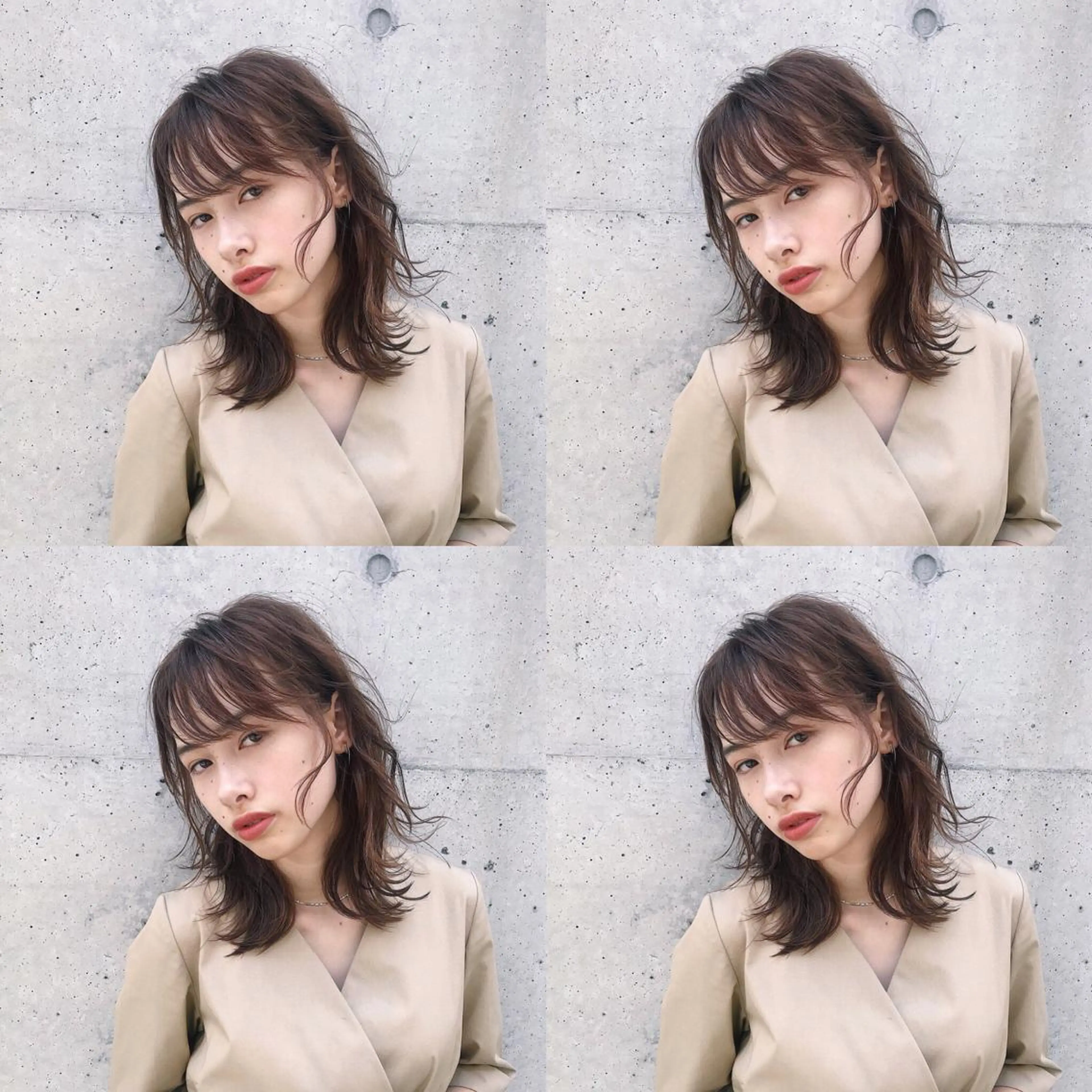 ミディアム カラー パーマ ヘアアレンジ ミディアムパーマ GOTODAY SHAiRE   SALON　青山所属・松田 亮葉のヘアスタイル