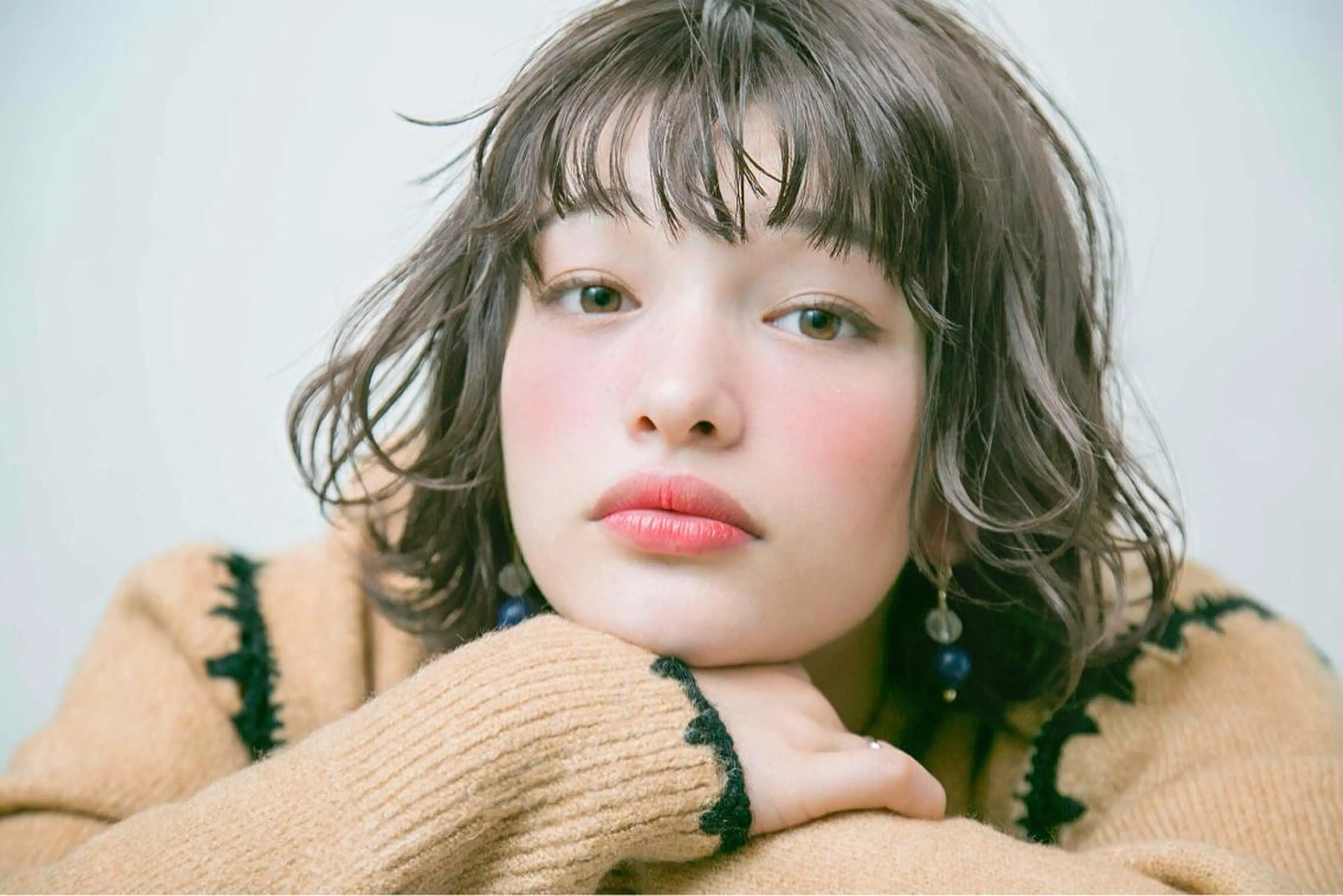 ミディアム カラー パーマ 小顔カット カット パーマ 前田　真吾 ⭐️パーマの人⭐️のヘアスタイル