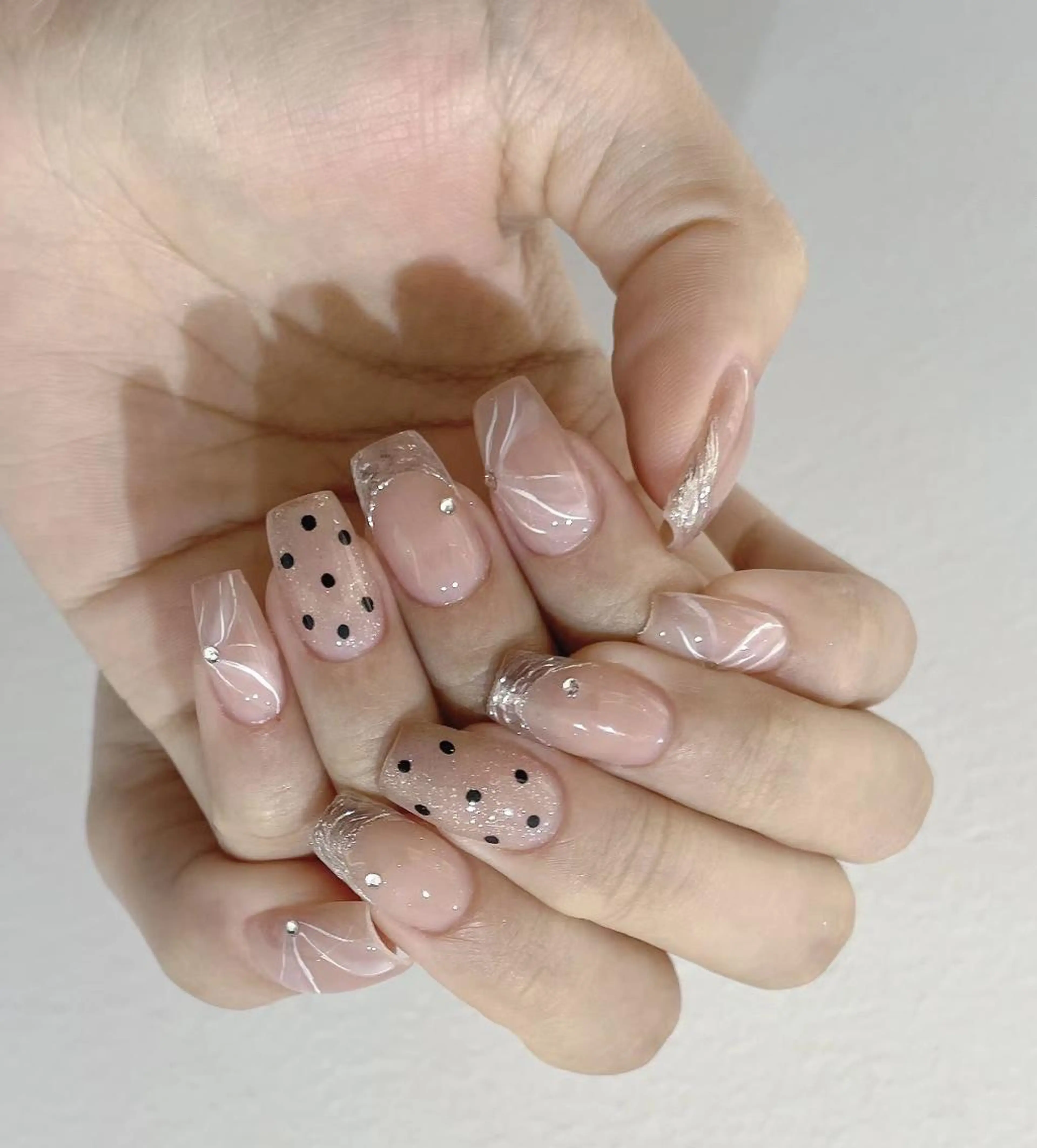 ネイル 長さ出し フットネイル フレンチネイル ニュアンスネイル オフィスネイル AB マツエクネイルサロンのマツエク・マツパデザイン