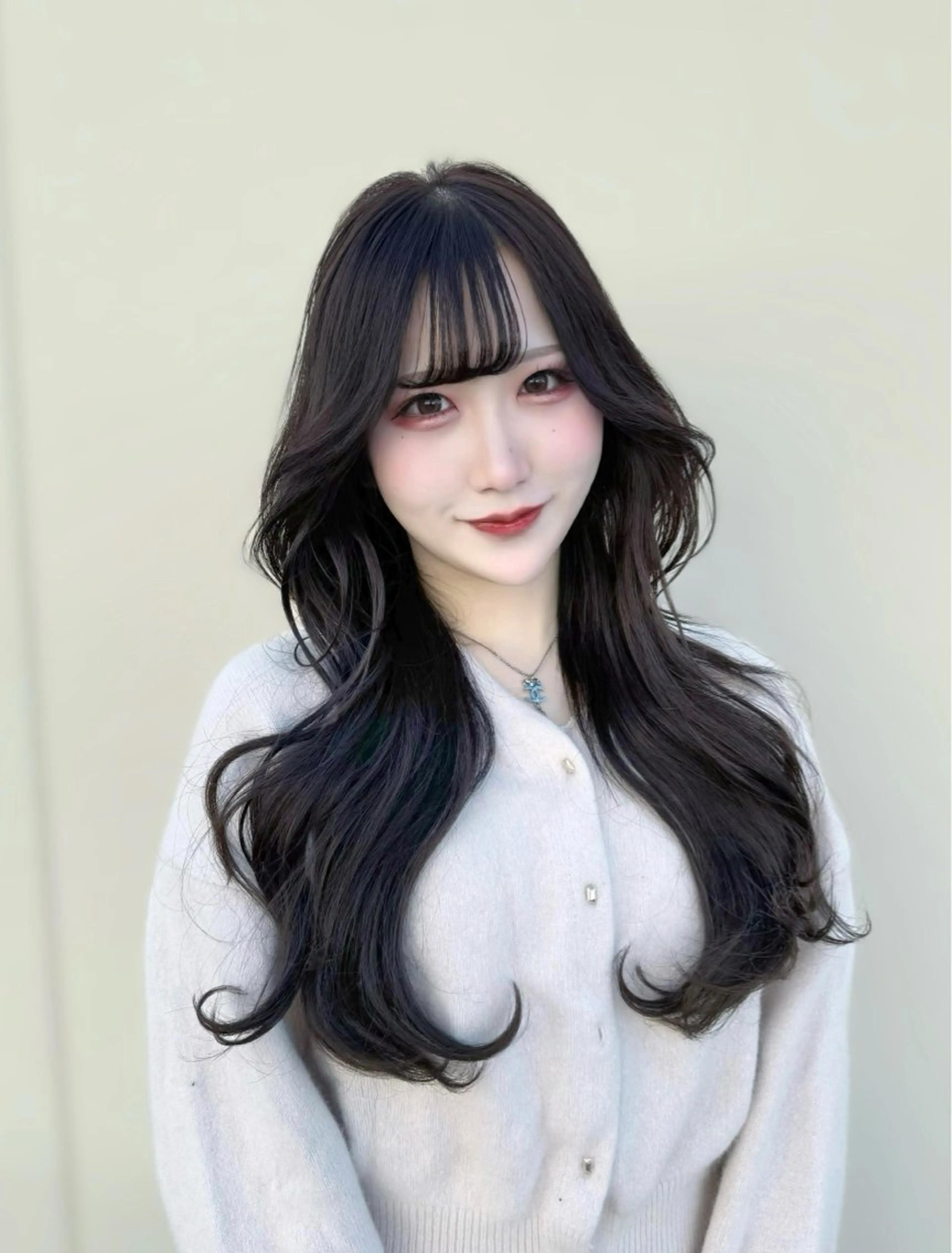 ミディアム カラー カット ヘアカラー トリートメント ヘッドスパ ヘアセット 韓国ヘア/レイヤー/ 顔まわり/りょーとのヘアスタイル