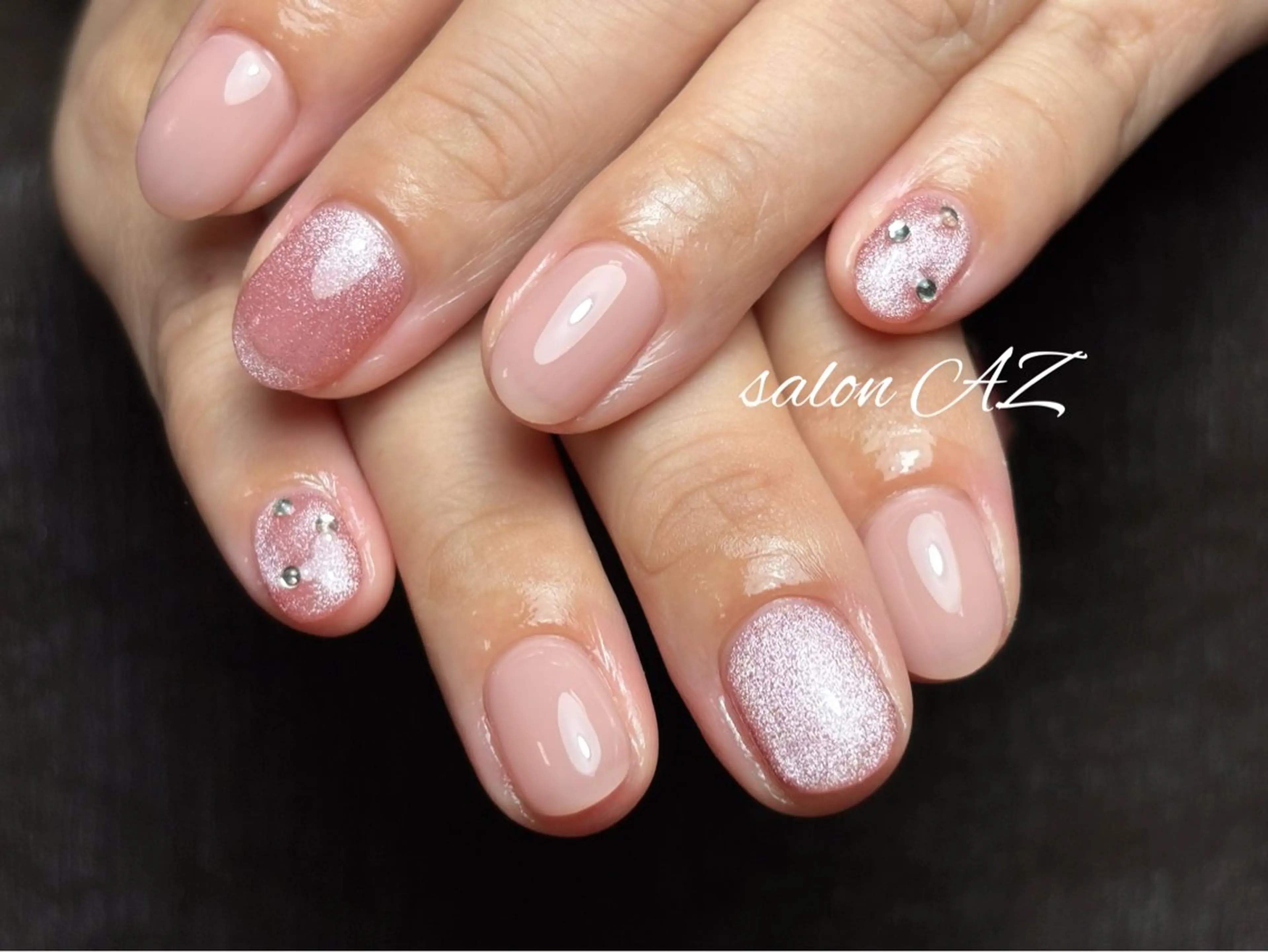 ネイル アートネイル 長さ出し フットネイル フレンチネイル ジェルネイル ハンドネイル salon AZのネイルデザイン