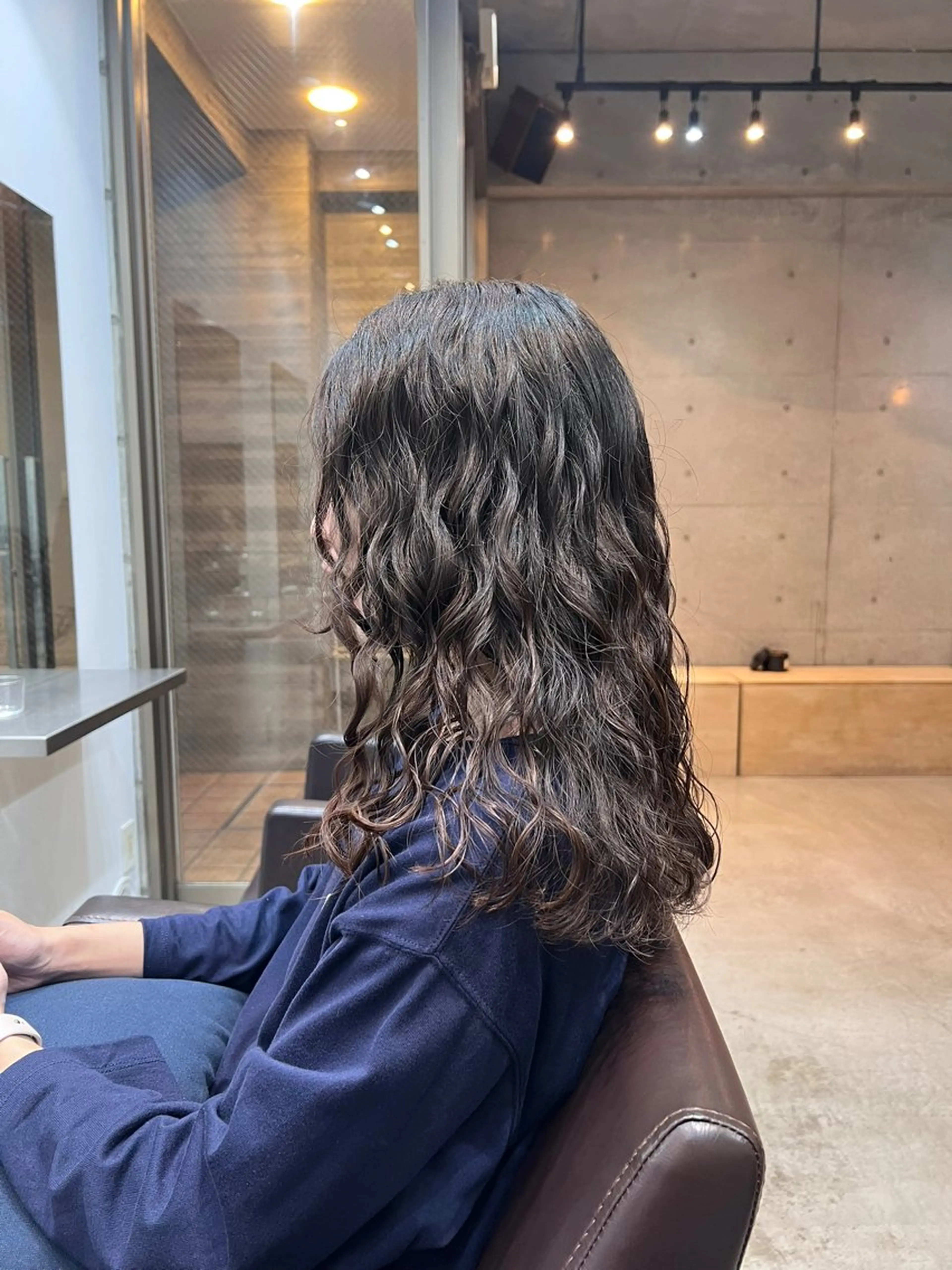 セミロング カット パーマ トリートメント デジタルパーマ/ ウェーブパーマ/神野のヘアスタイル