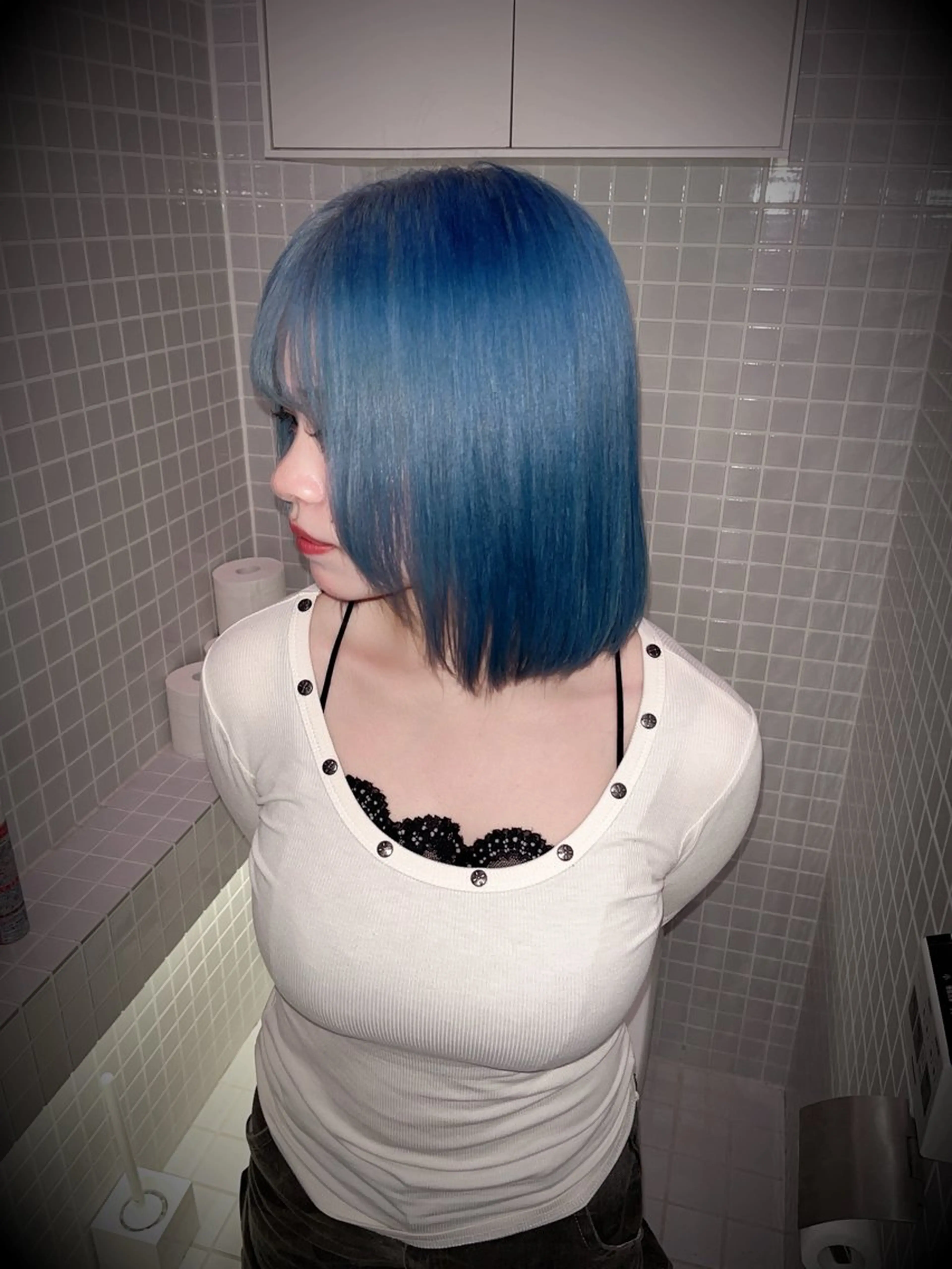 ミディアム ヘアカラー ハイトーン/デザイン ⛓️mai🖤のヘアスタイル