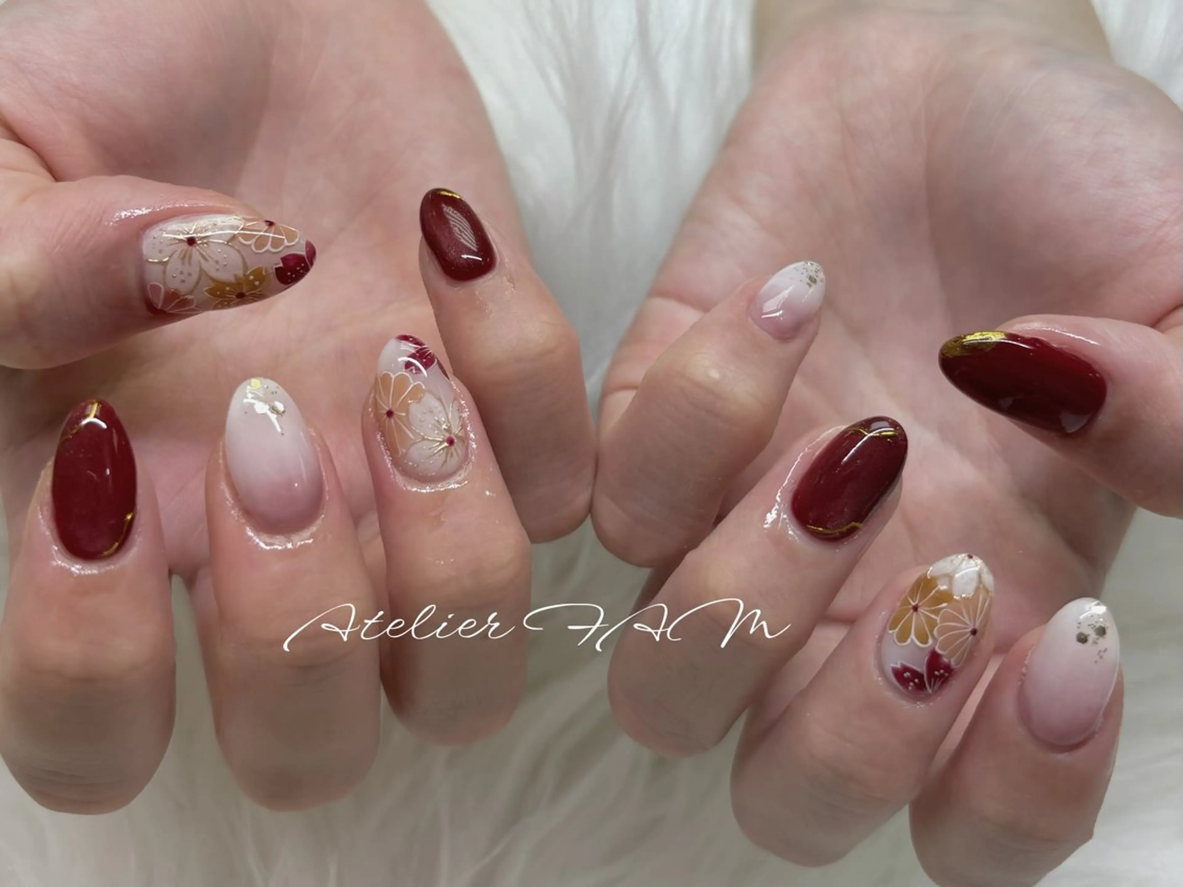 ミディアム ハンドネイル nail&eyelashsalon atelier fam上本町店所属・アトリエ FAMのネイルデザイン