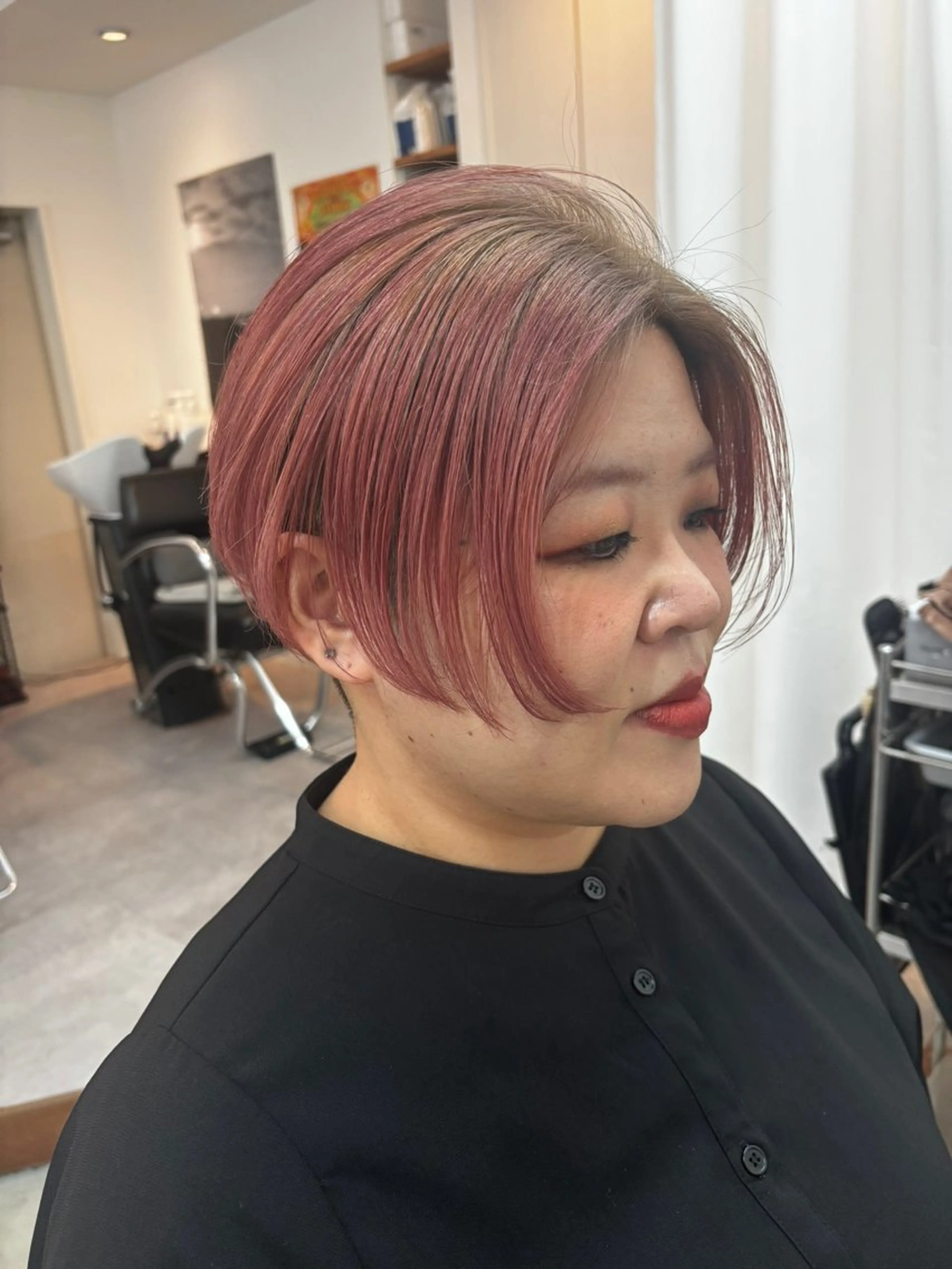 ショート カット ヘアカラー トリートメント ハッシュカット /レイヤー/大阪中津のヘアスタイル