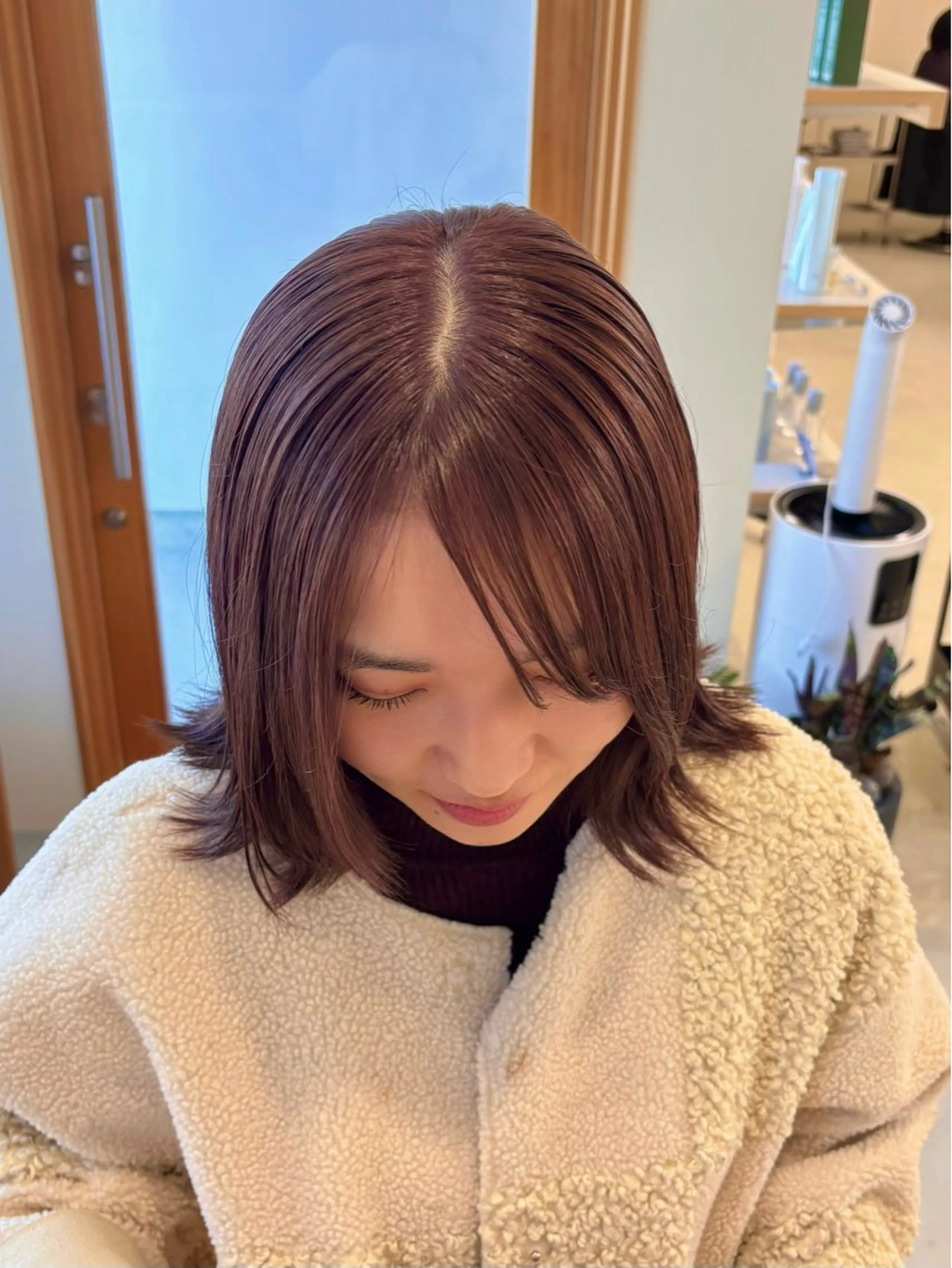 ミディアム ヘアカラー 北森 愛唯のヘアスタイル