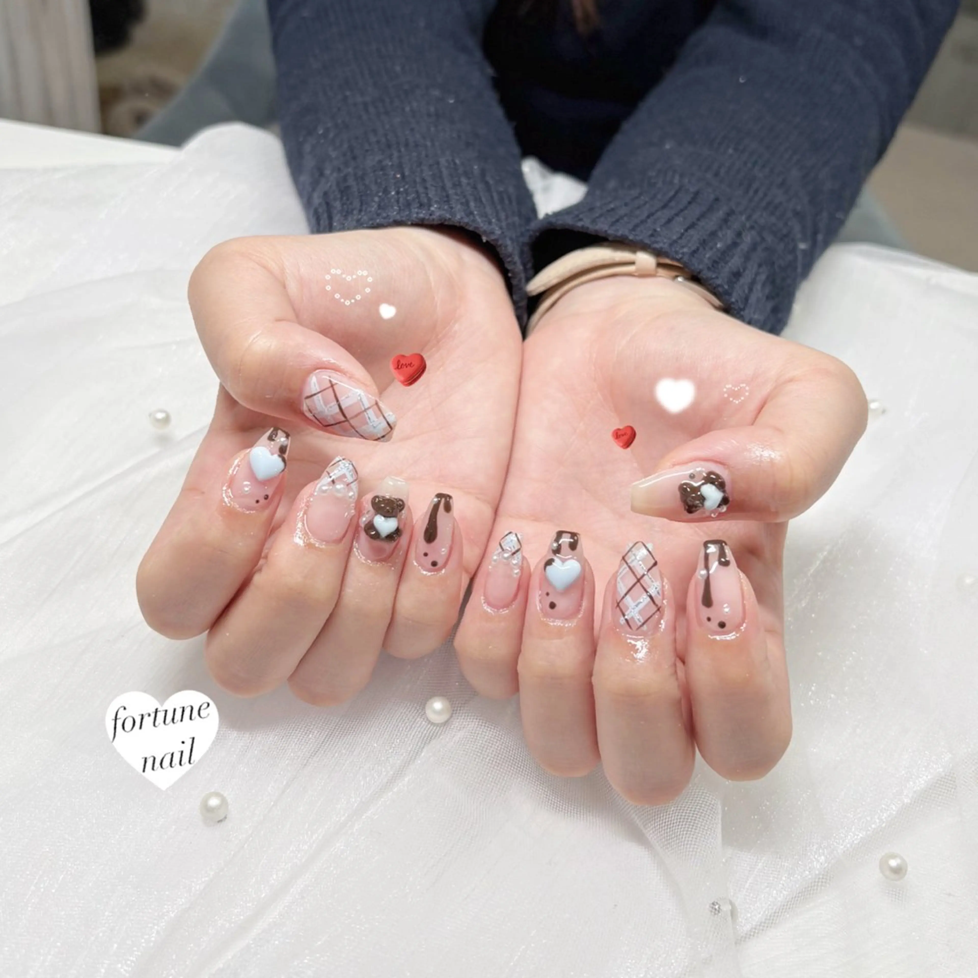 ネイル ハート ハンドネイル ☆saori ☆のネイルデザイン