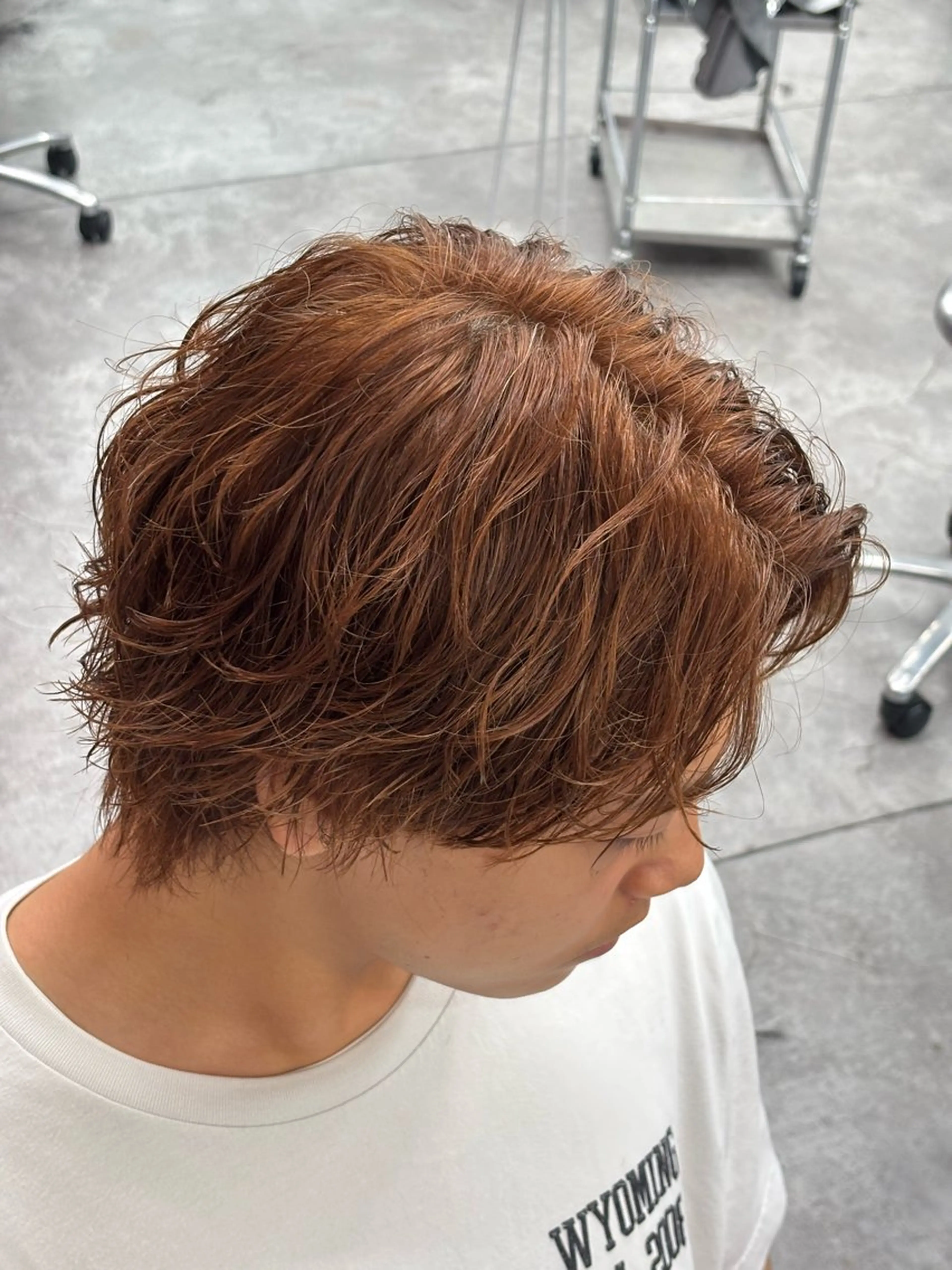 ミディアム カラー パーマ メンズ メンズパーマ特化 🔥韓国ヘア職人🔥のヘアスタイル