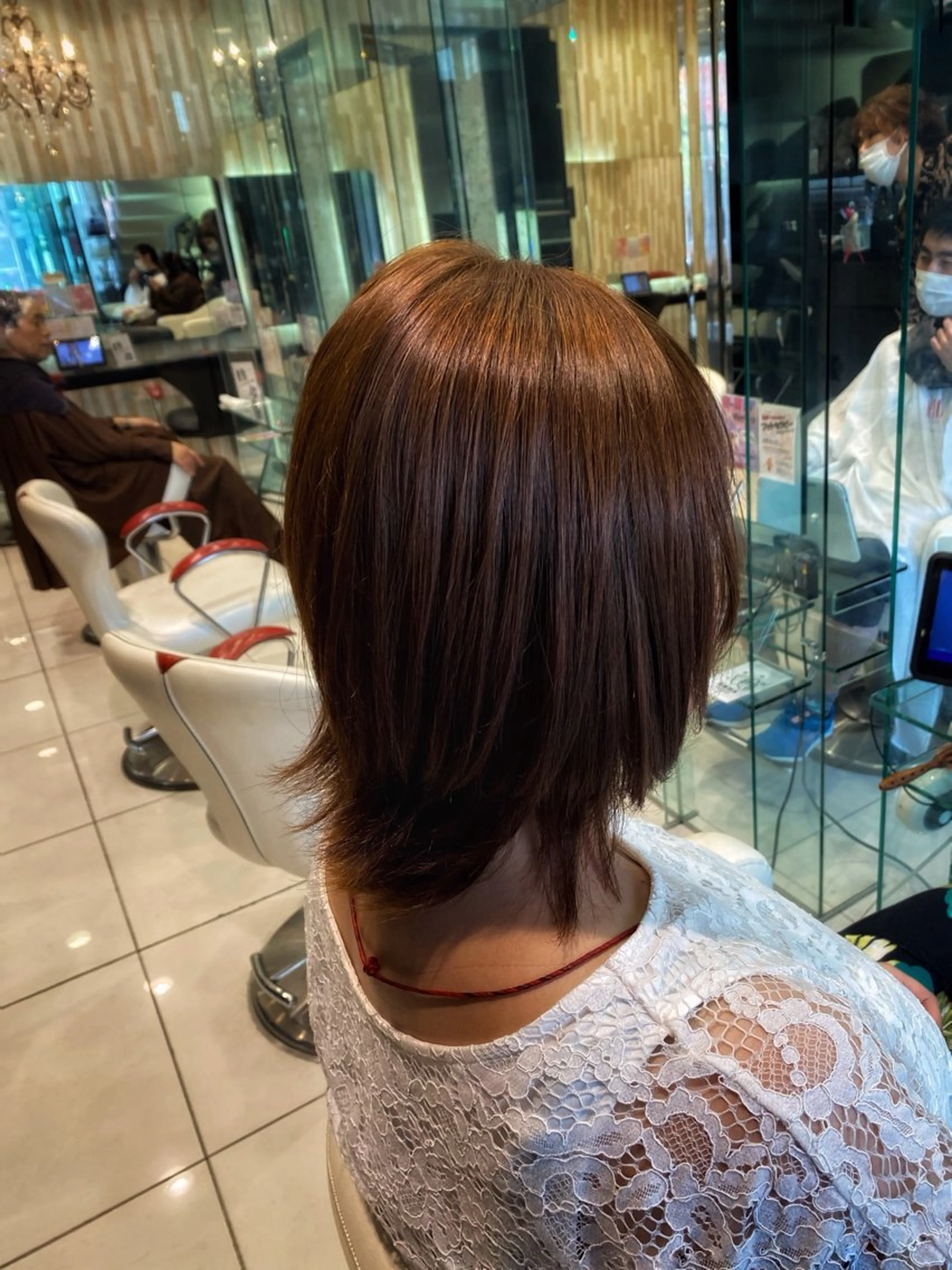 ミディアム カラー カット ヘアカラー 大澤 翔のヘアスタイル