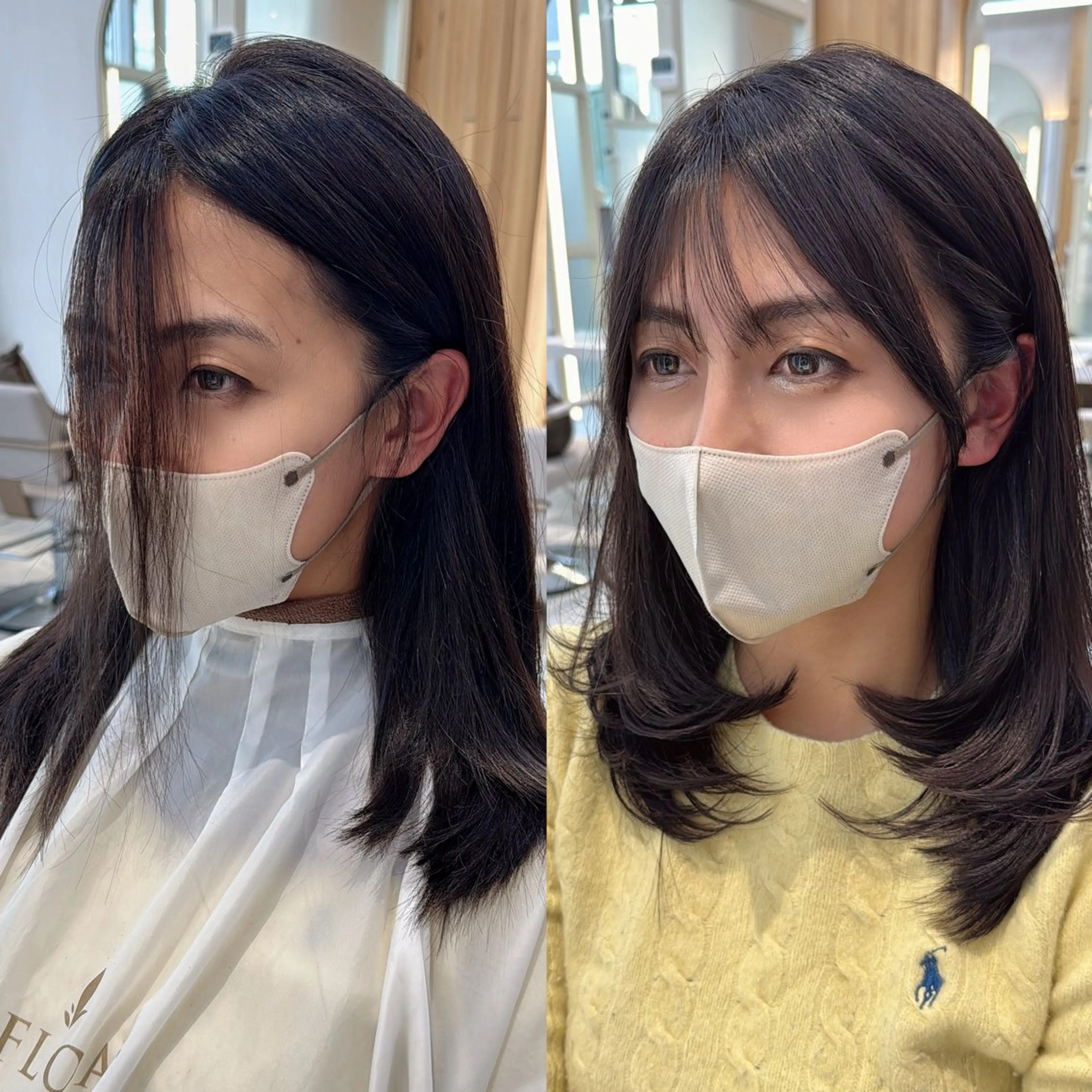 ミディアム レイヤーカット/ 顔まわり/アオイのヘアスタイル