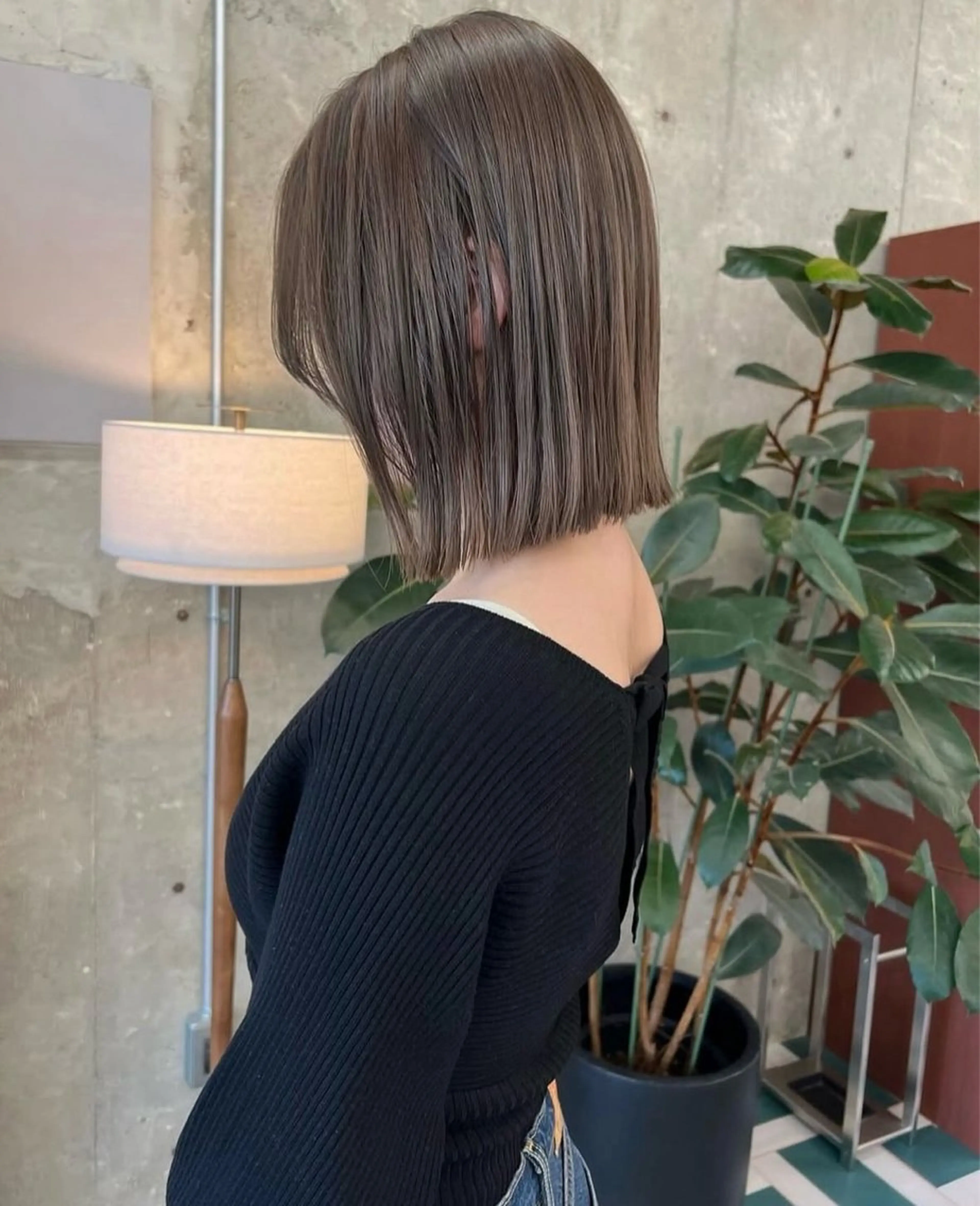 カラー ひかり/透明感カラー /インナー/ボブのヘアスタイル