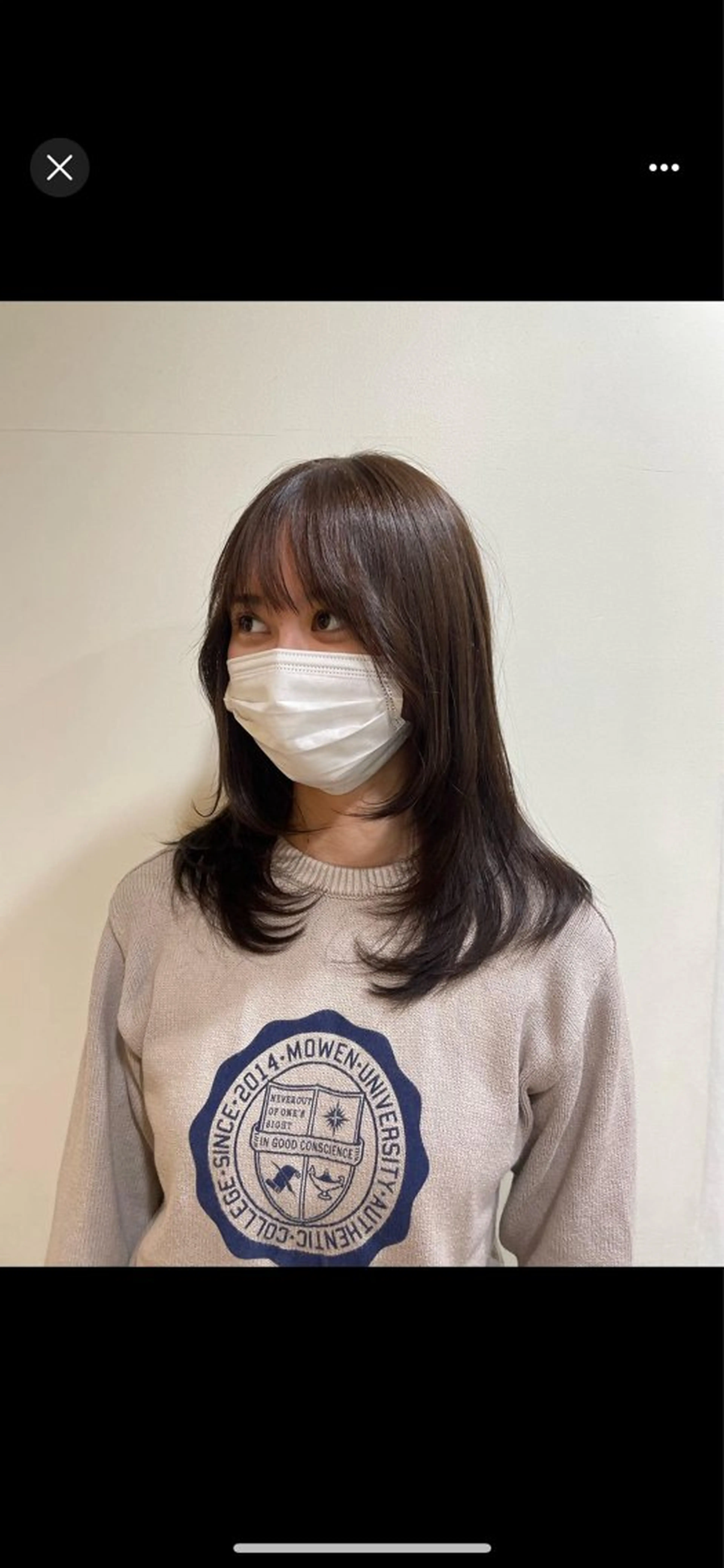 ミディアム カラー RIN／韓国ヘア レイヤーカットのヘアスタイル