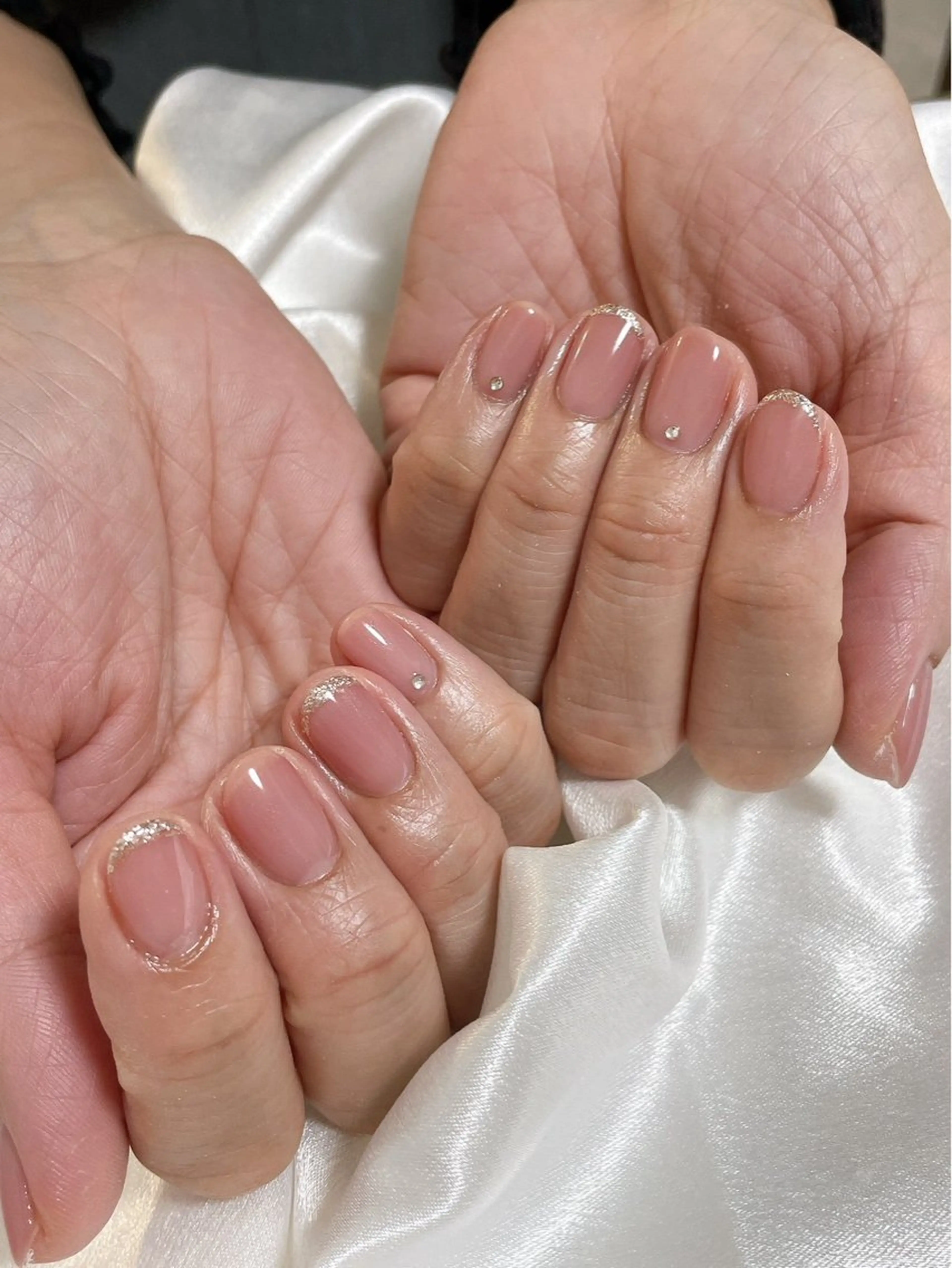 ネイル オーロラネイル 桜ネイル フラワーネイル フットネイル フレンチネイル ハンドネイル kikinail 溝の口のネイルデザイン