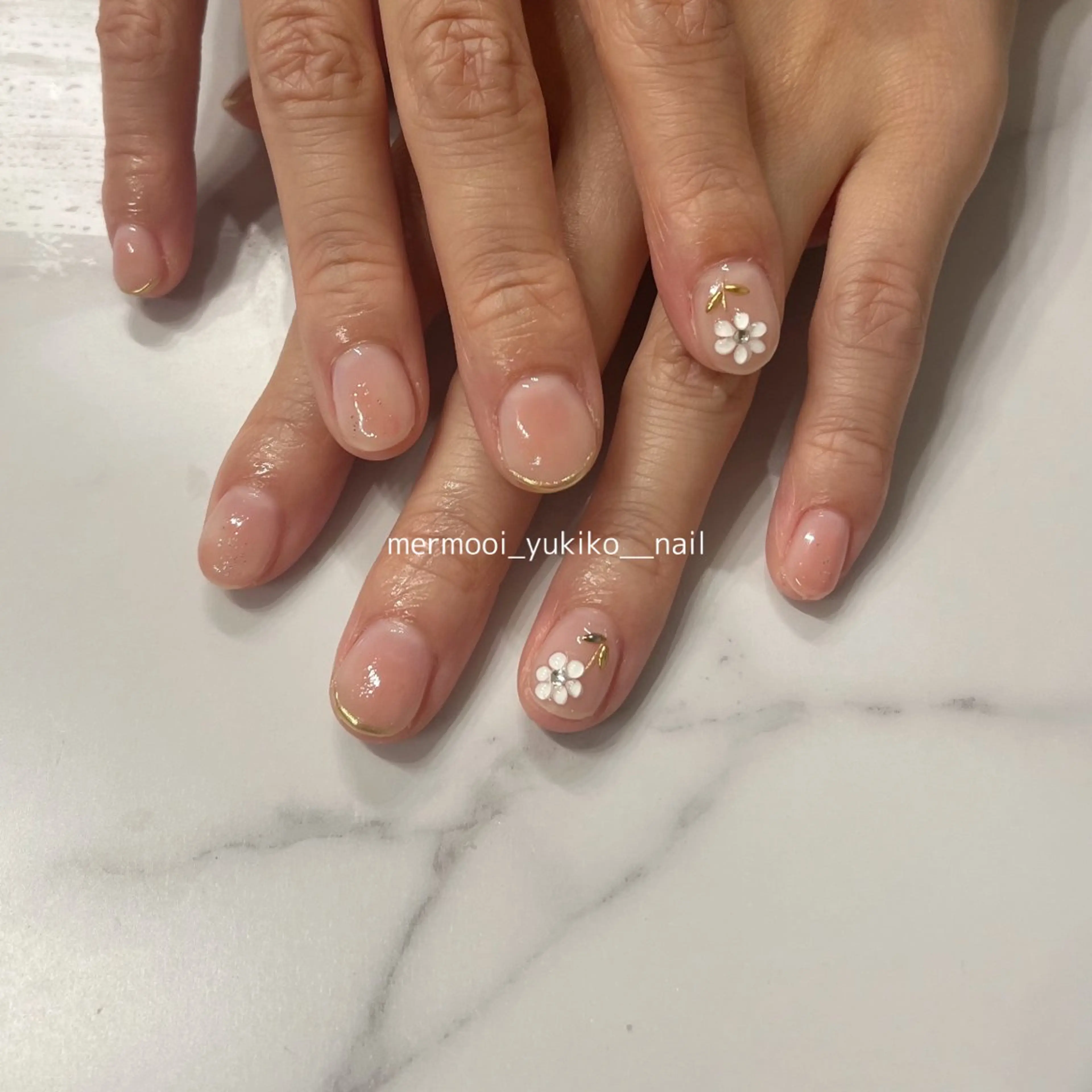 ネイル チークネイル フレンチネイル ミラーネイル ニュアンスネイル ぷっくりネイル ハンドネイル melu所属・melu yukikoのネイルデザイン