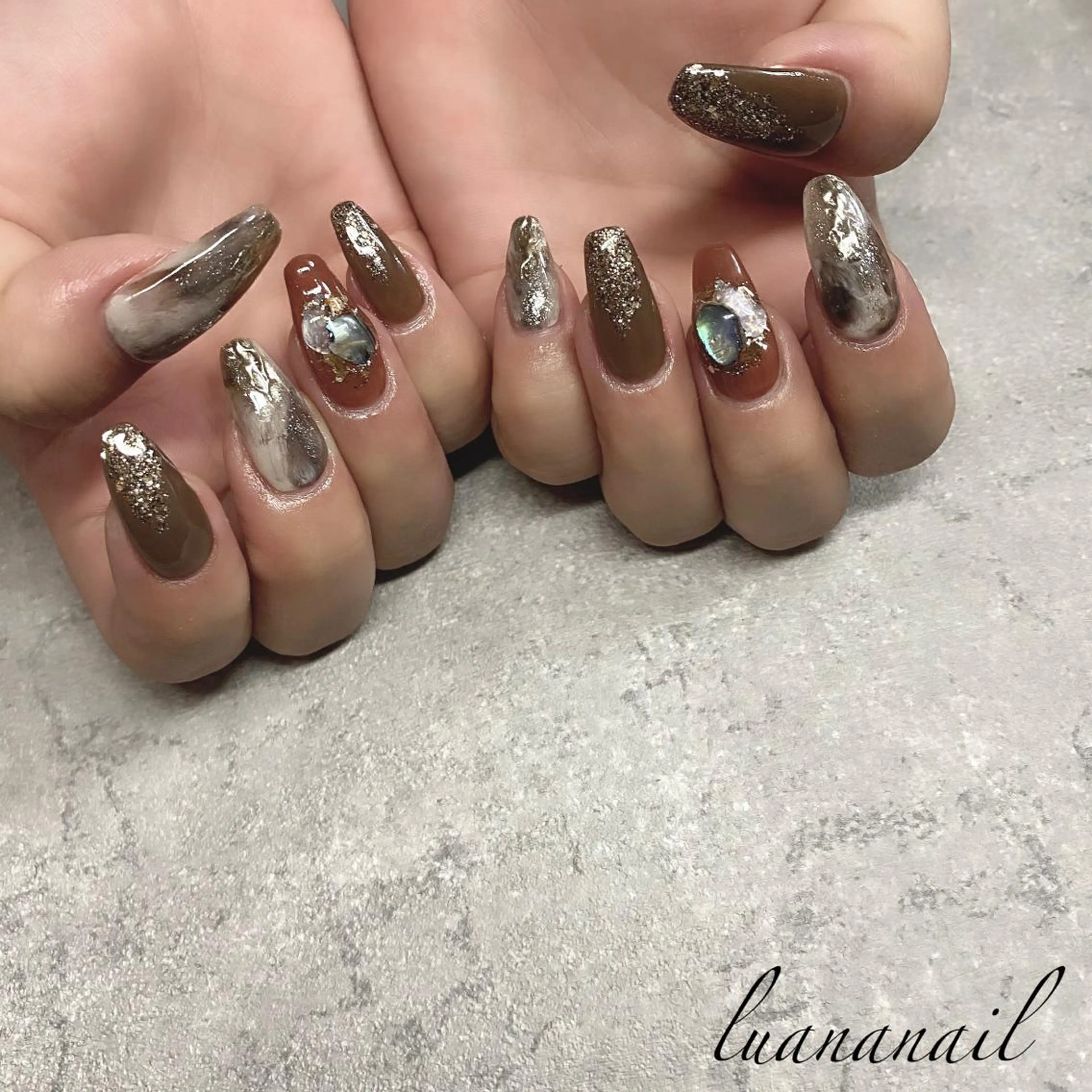 ネイル ニュアンスネイル ハンドネイル luana nailのネイルデザイン