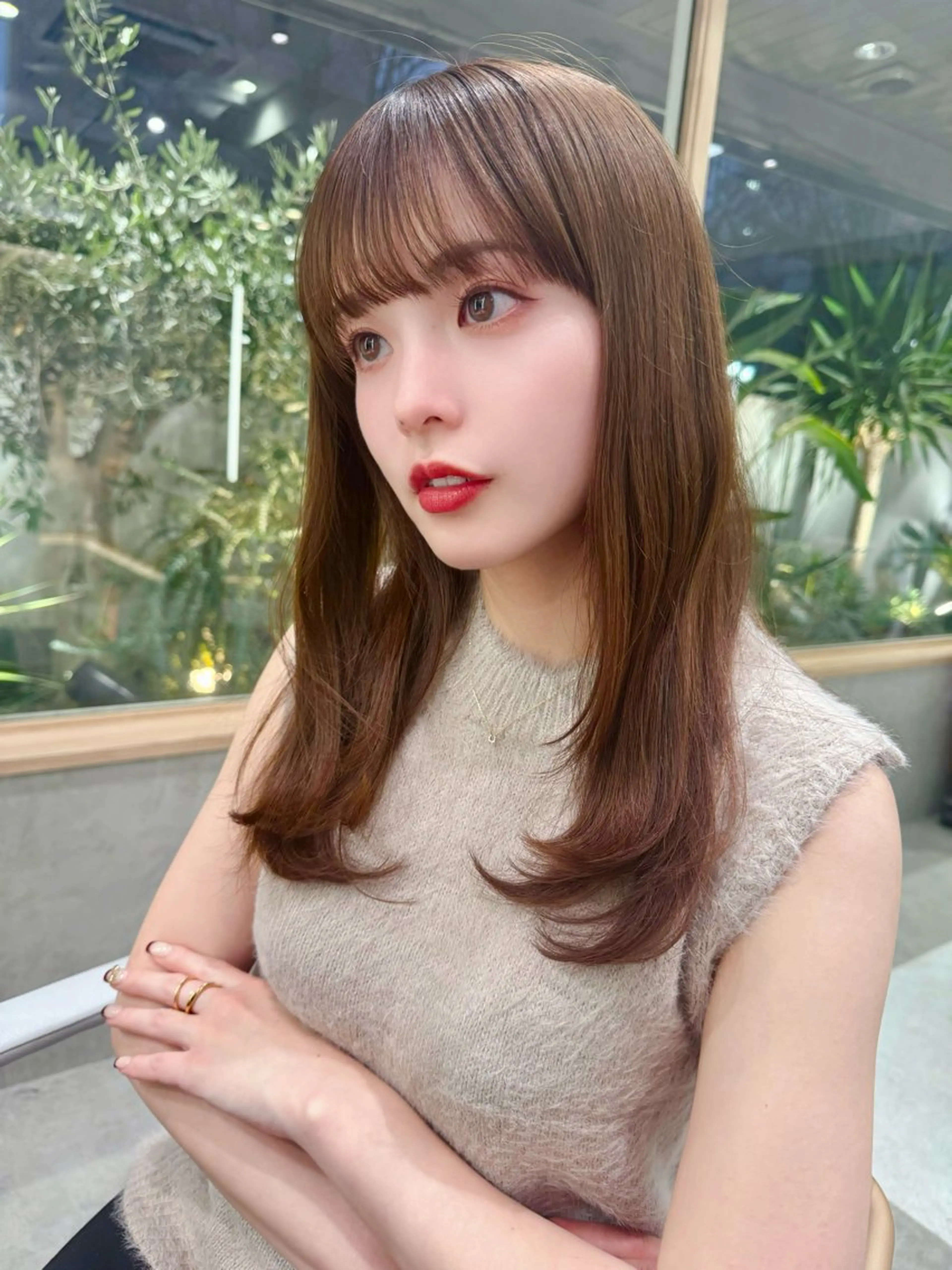 ロング レイヤー/韓国/ 顔周り/しんやのヘアスタイル