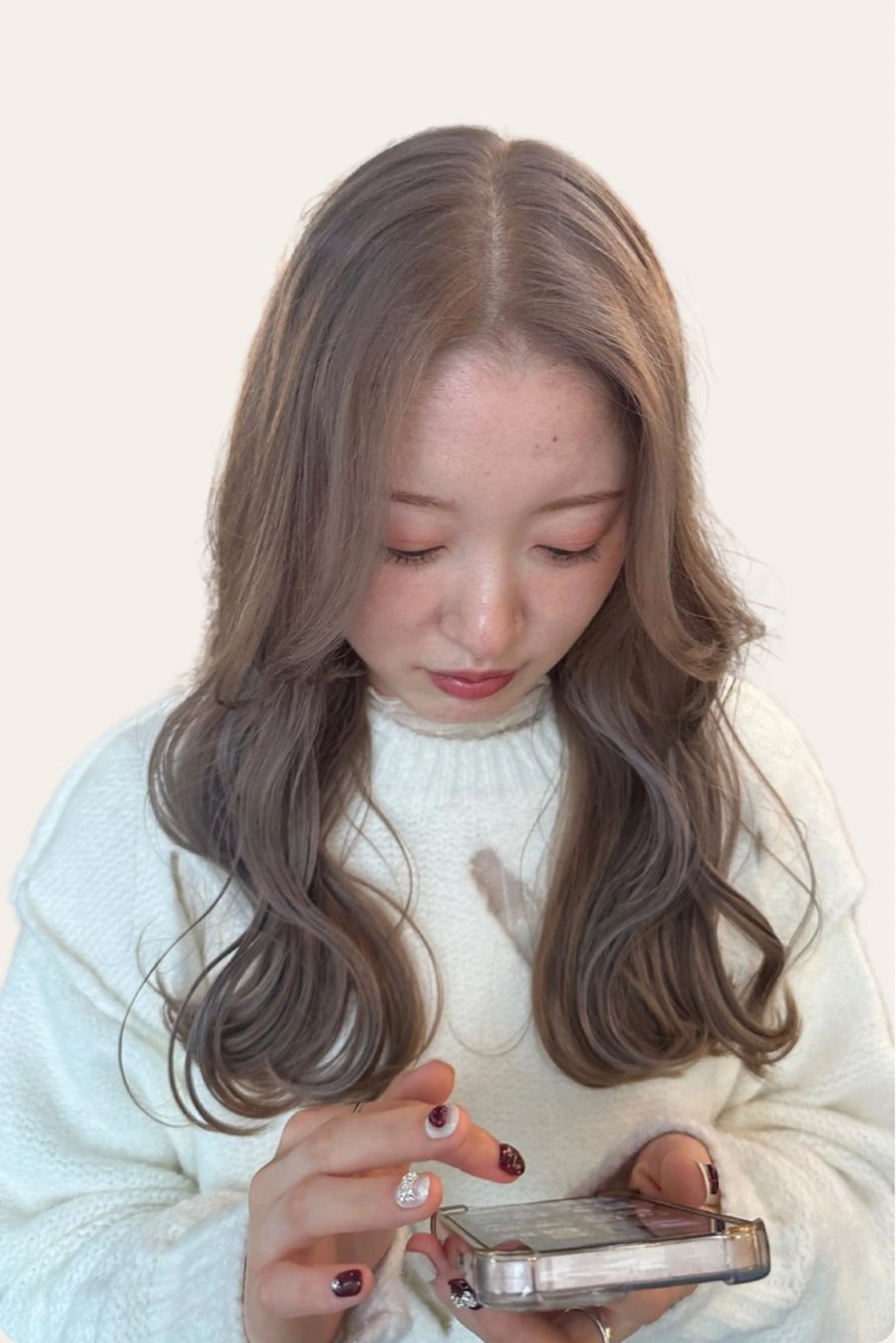 セミロング カット ヘアカラー レイヤー/ボブ/ 透明感カラー/ニワのヘアスタイル