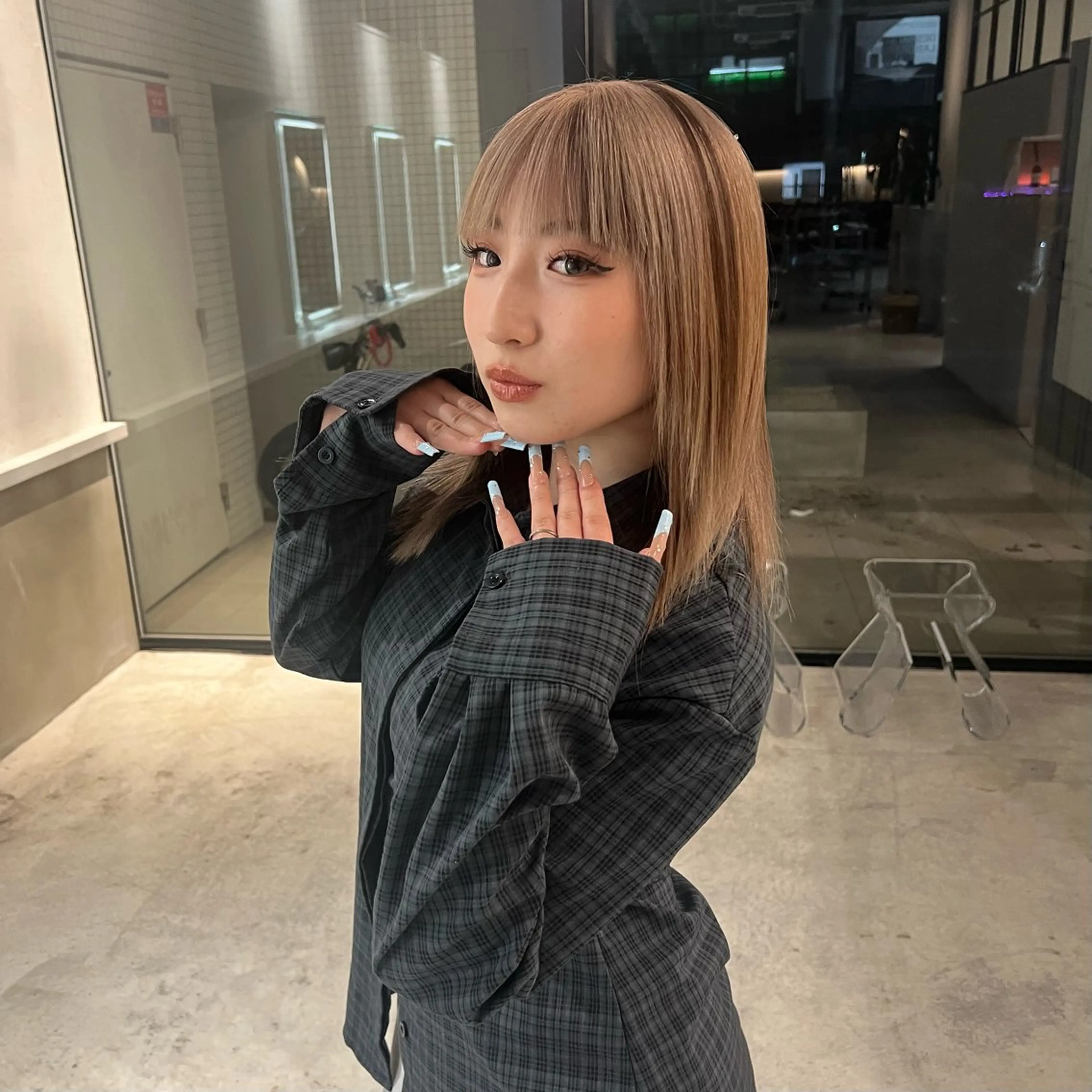 セミロング カット ヘアカラー トリートメント 名古屋/落ちる黒 黒染め落としのヘアスタイル