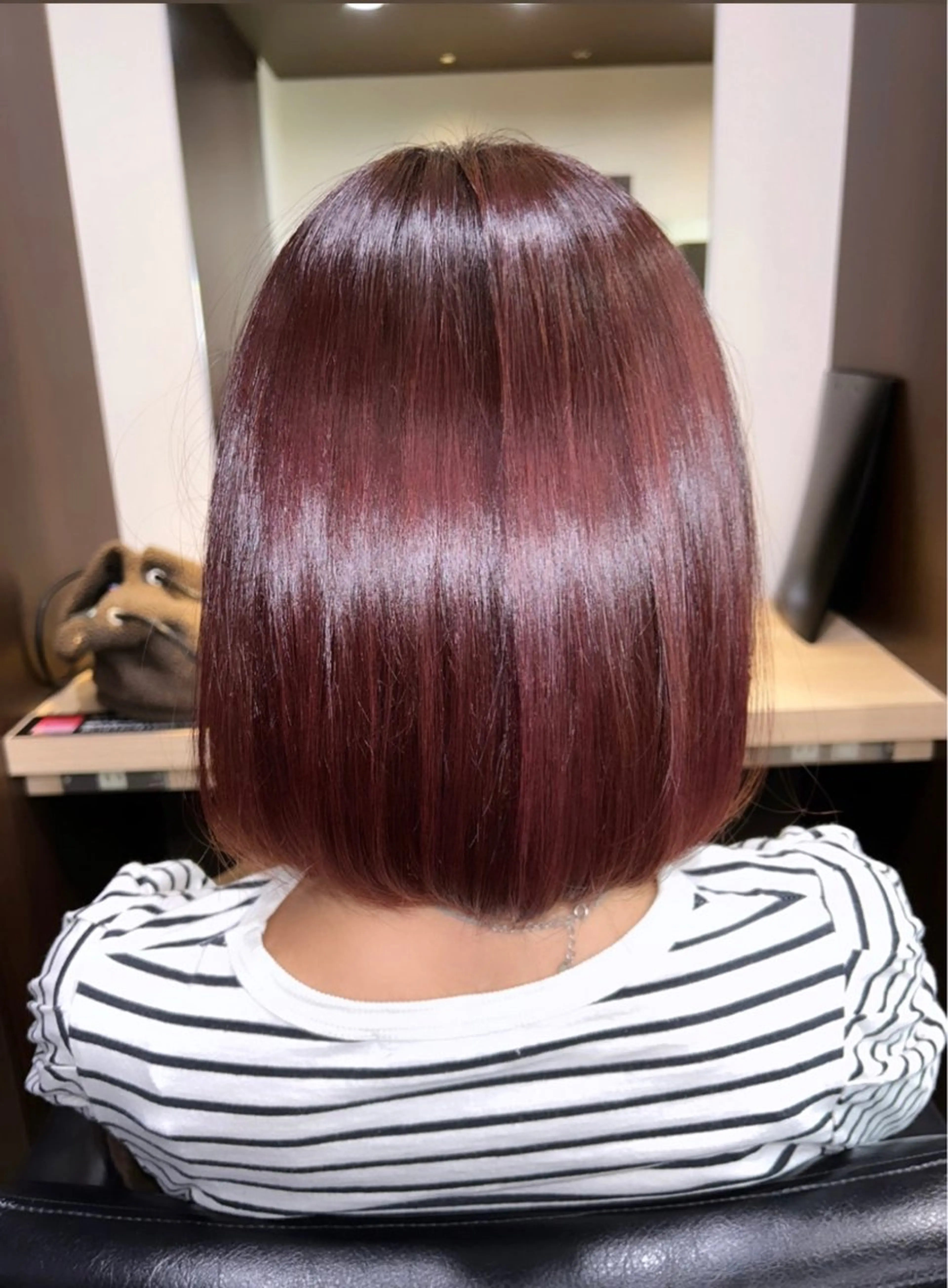 カラー カシス 髪質改善 パーマモデル募集中 瀬在紗也香のヘアスタイル