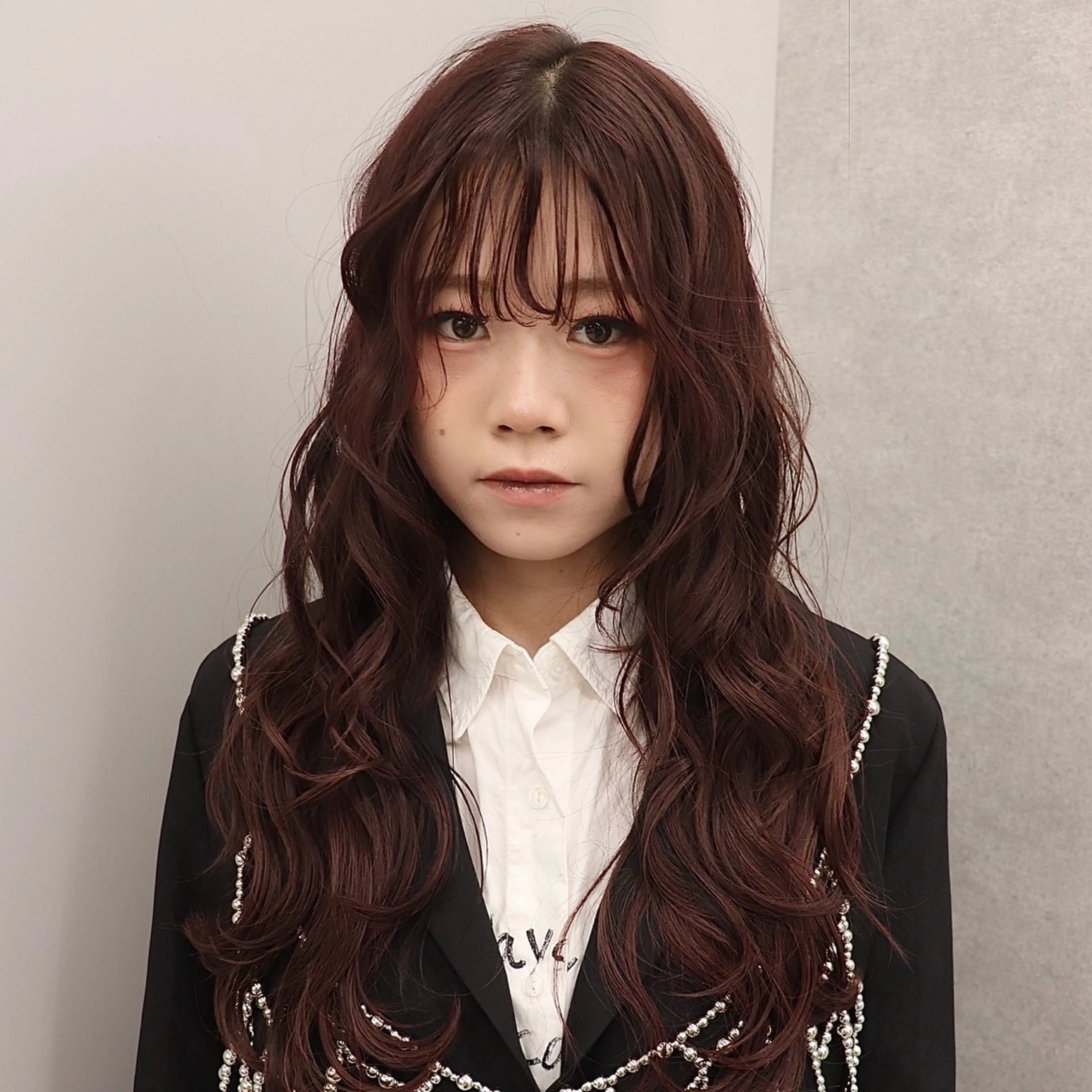 ロング カラー ブリーチ ブラウンカラー ブリーチなしカラー ピンクカラー ピンクブラウン ヘアカラー トリートメント 望 吹のヘアスタイル