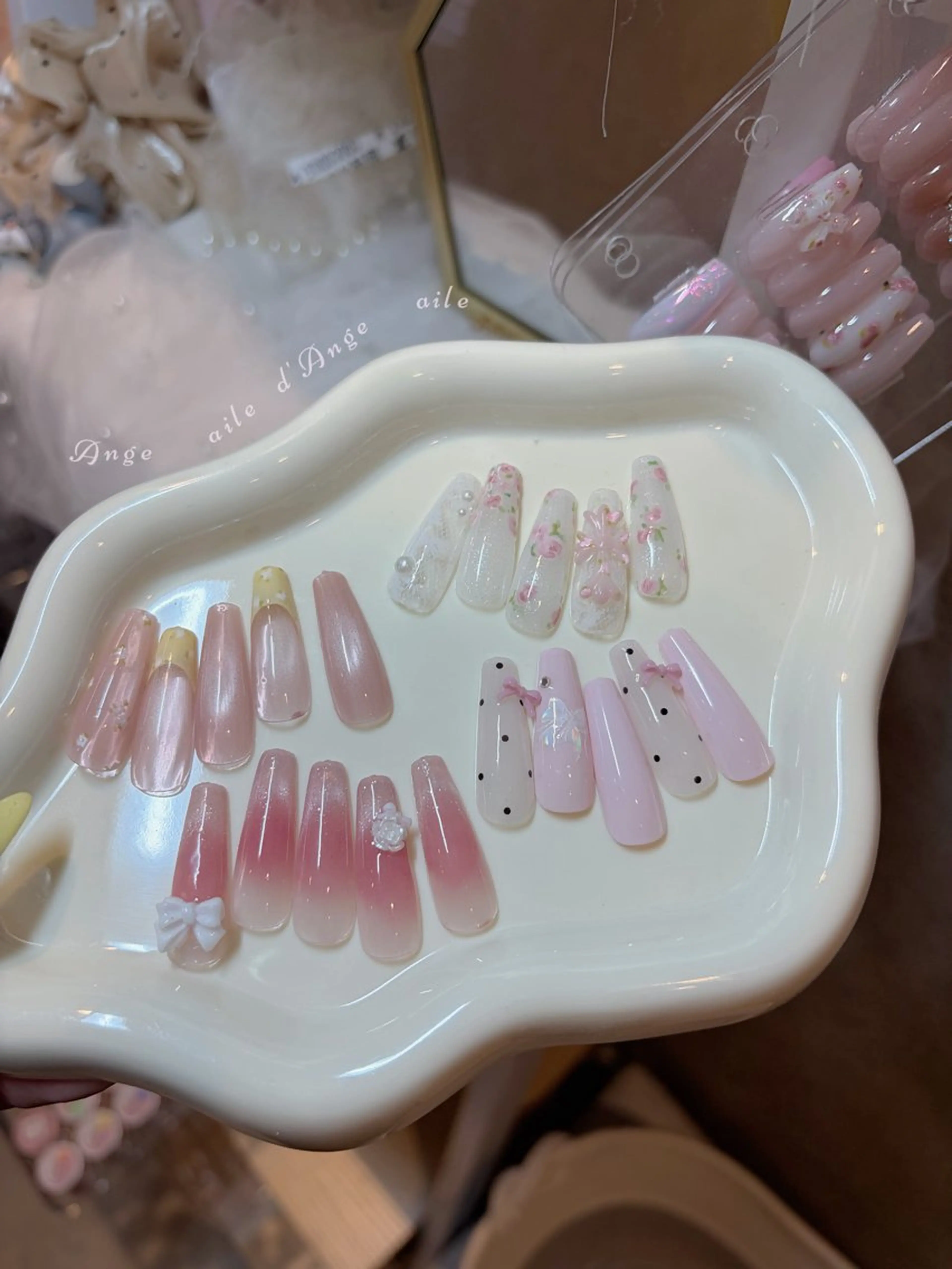 ネイル 春ネイル ハンドネイル aile d'Ange所属・ailed'Ange 🍒miuのネイルデザイン