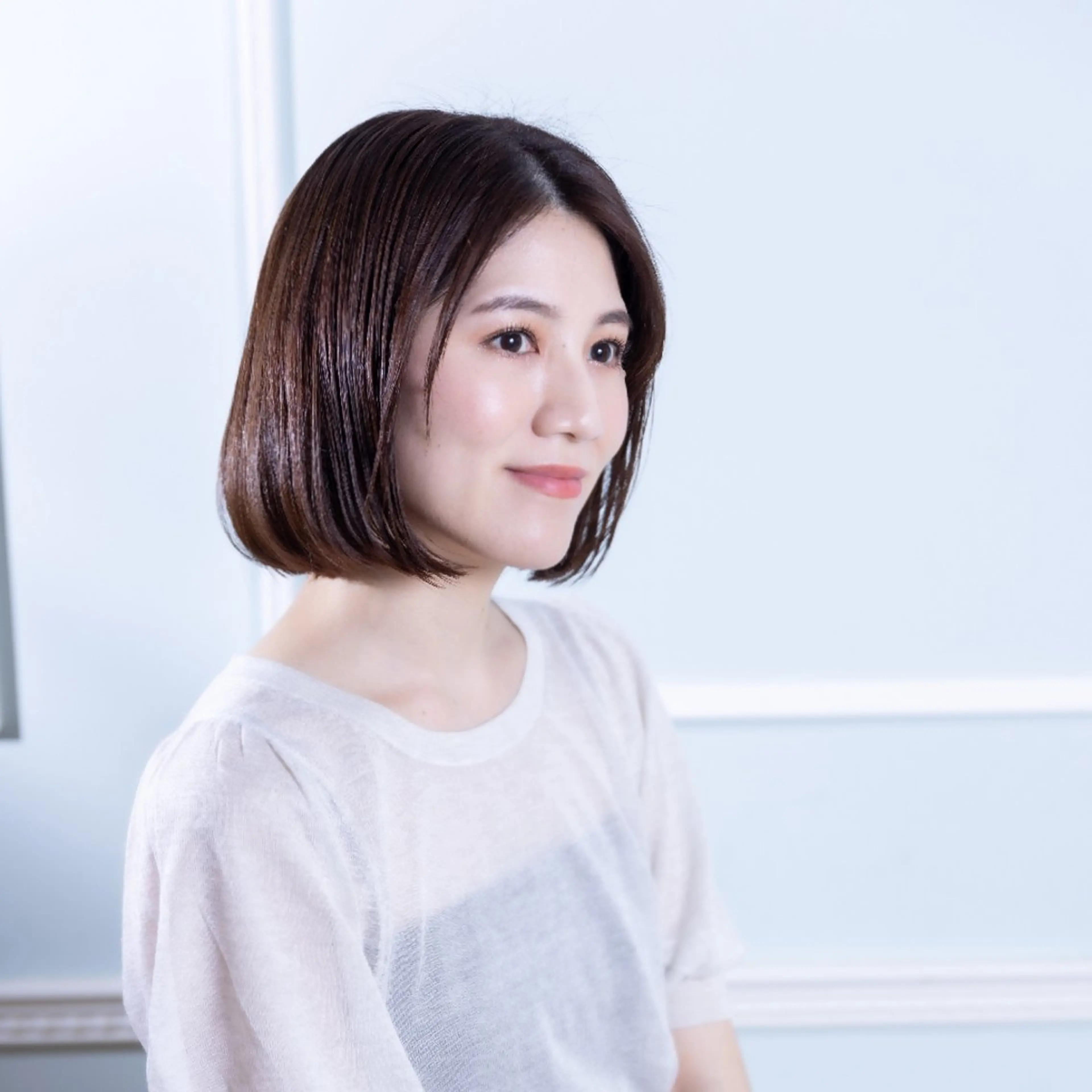 カラー ショート ボブ 尾澤 尚希のヘアスタイル