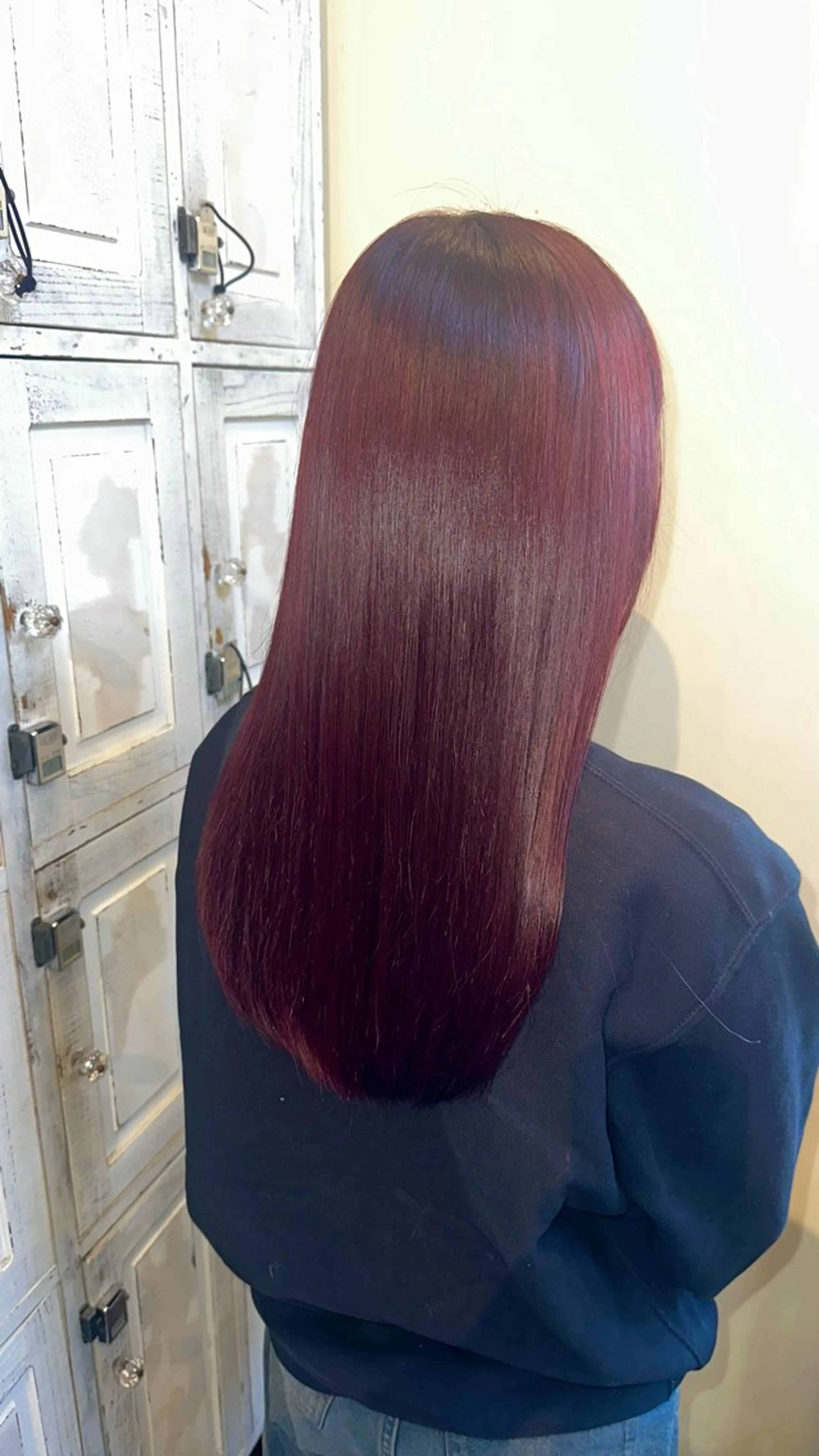 ロング ヘアカラー ルプラボウ/ぴーす/ 縮毛矯正のヘアスタイル