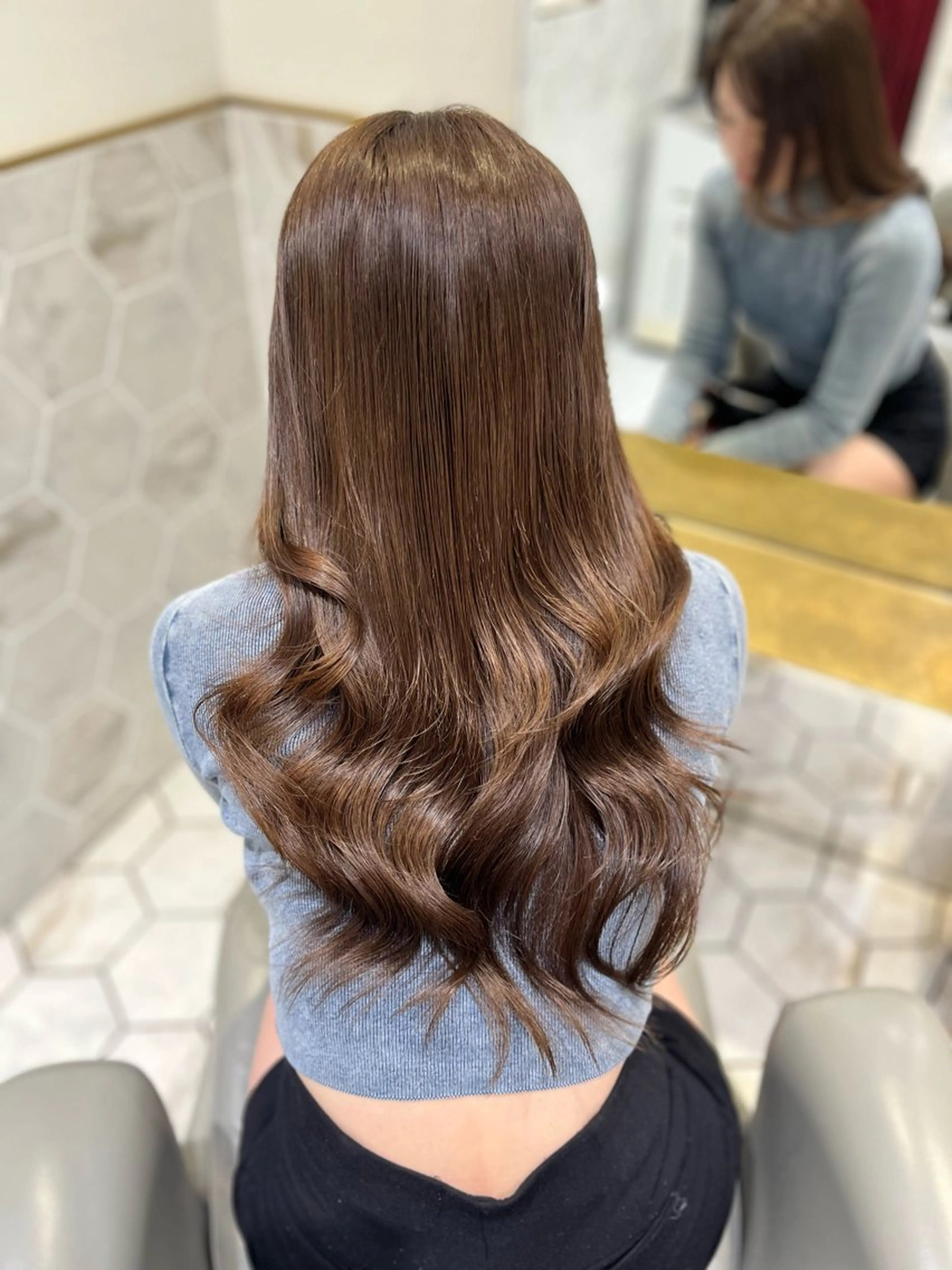 ロング カラー ヘアカラー 栄/透明感ツヤカラー /Kahoのヘアスタイル