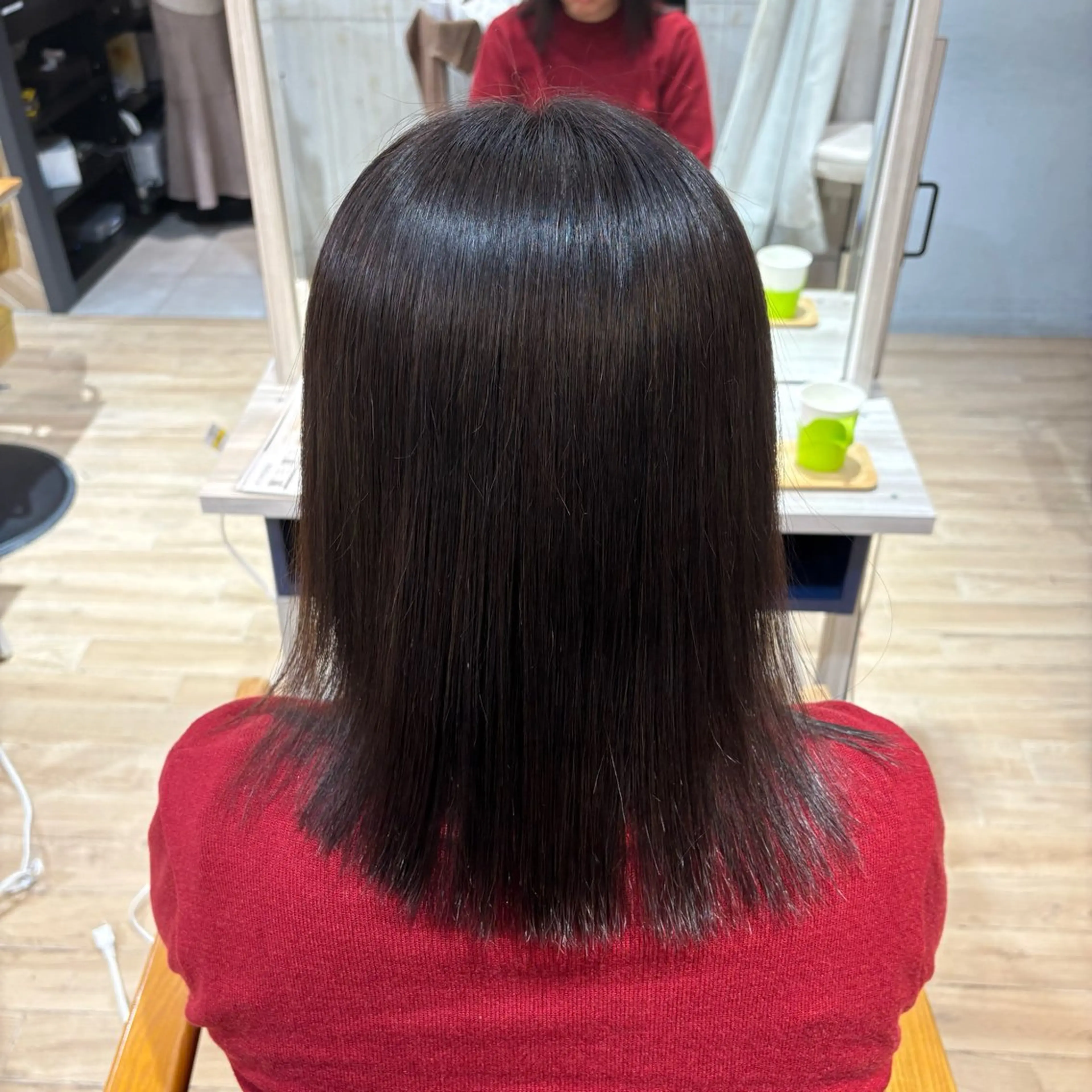 ミディアム 縮毛矯正 Reve /マキノのヘアスタイル