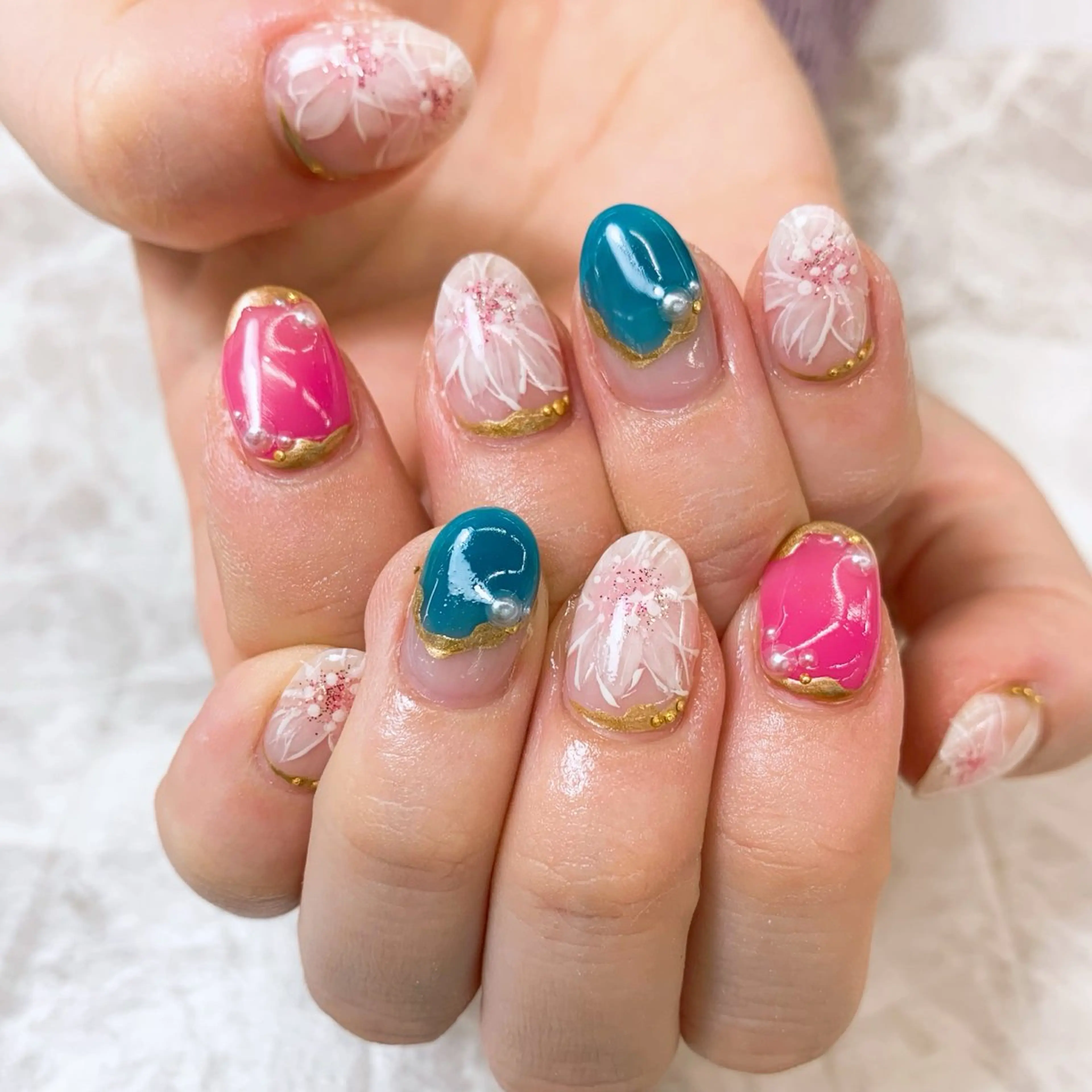 ネイル ⭐︎休業中の練習⭐︎ JNA認定講師髙橋のネイルデザイン