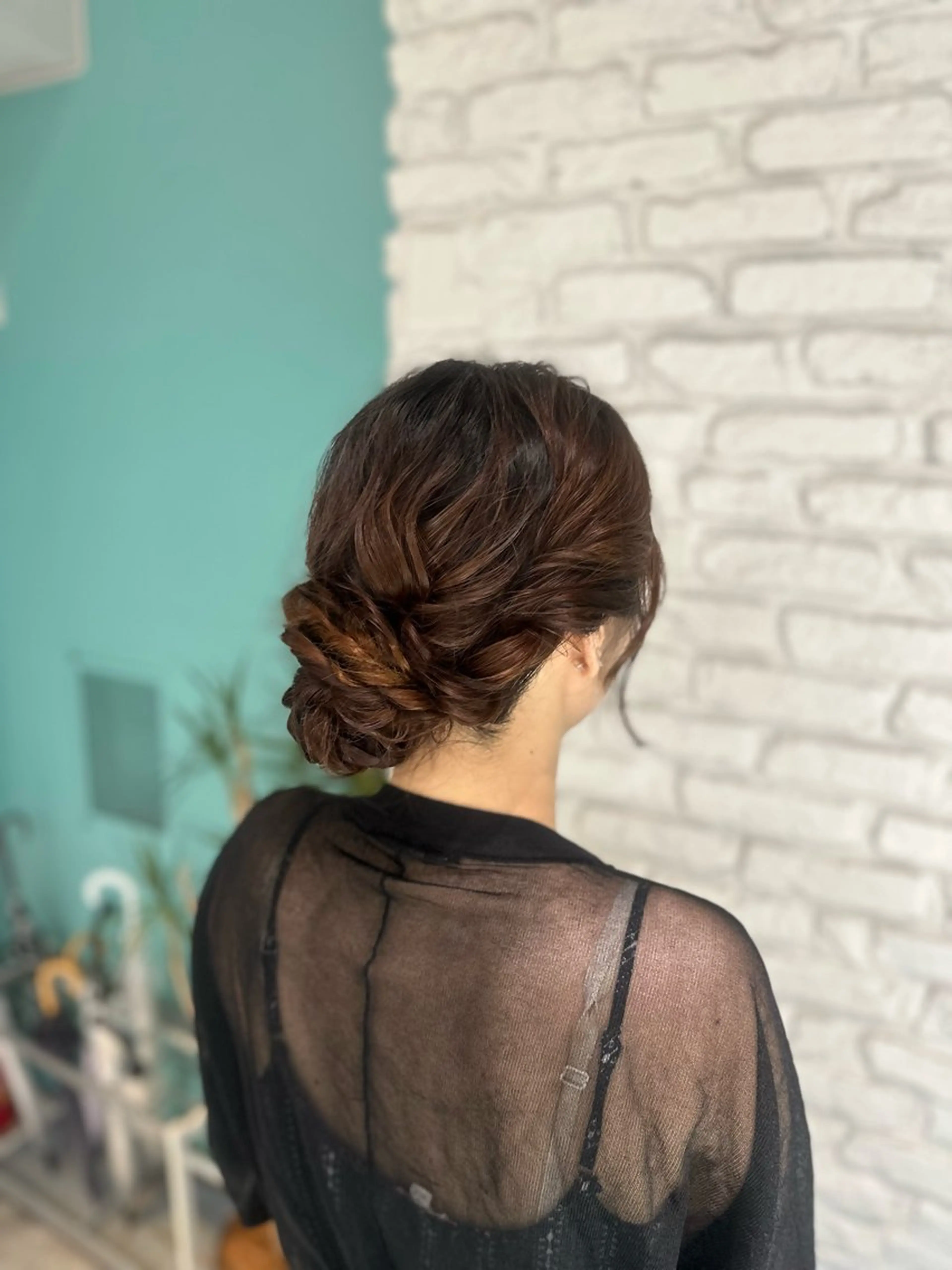 セミロング ヘアアレンジ ヘアセット LeeHorie MIUのヘアスタイル