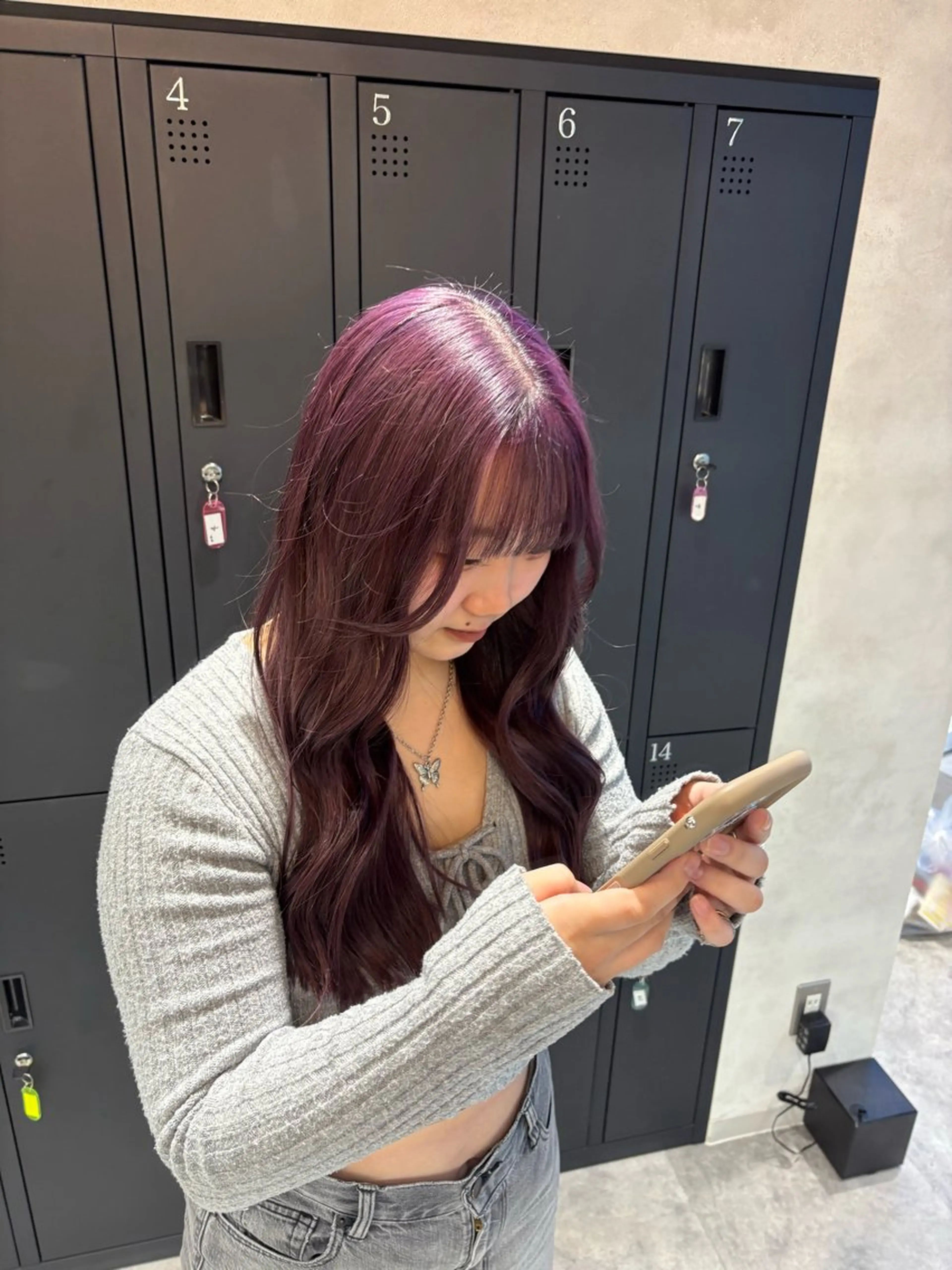 ロング カラー ピンクカラー ピンクパープル パープルカラー ヘアカラー 茅ヶ崎/ハイトーン/ Ramuのヘアスタイル