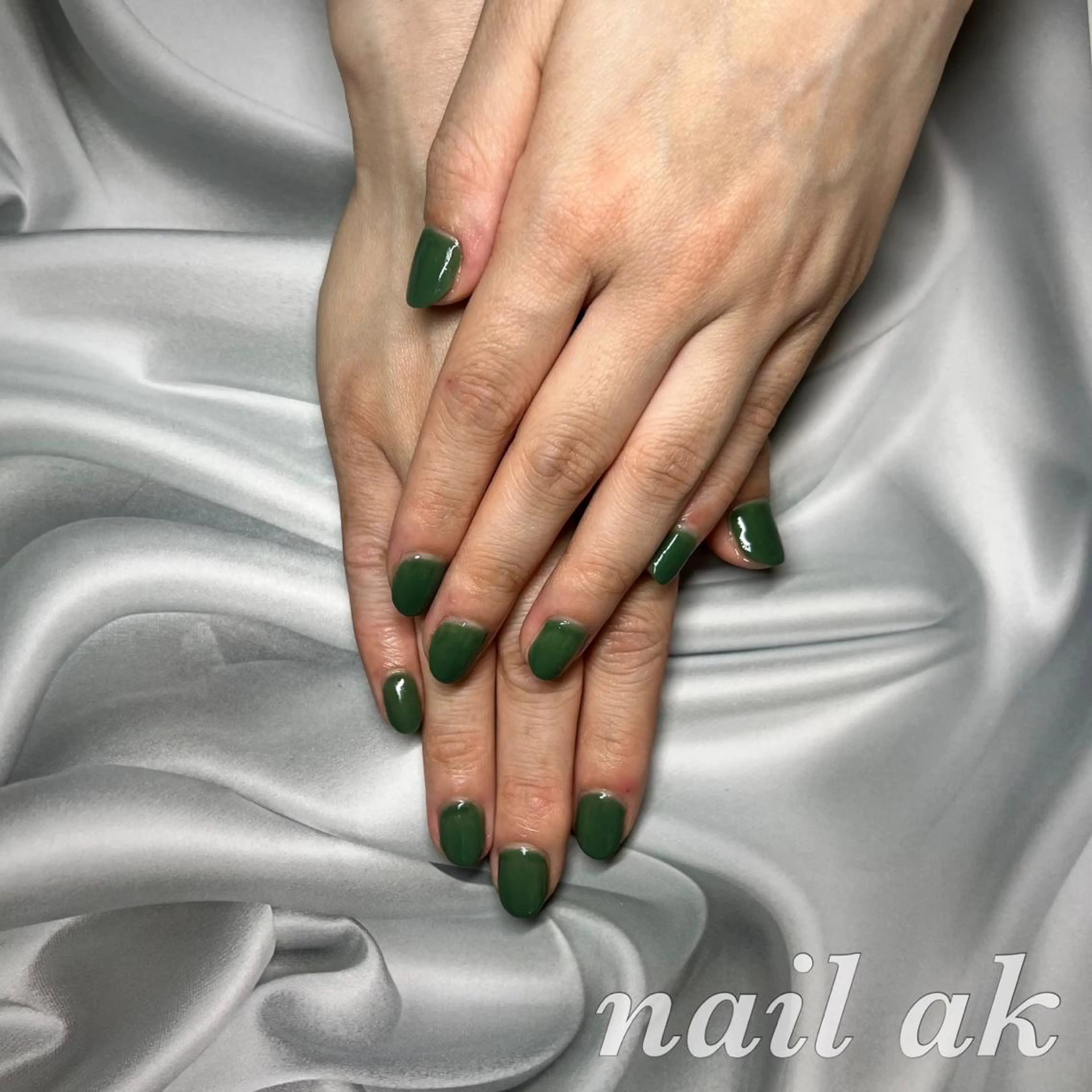 ネイル グリーン ak nail .のネイルデザイン