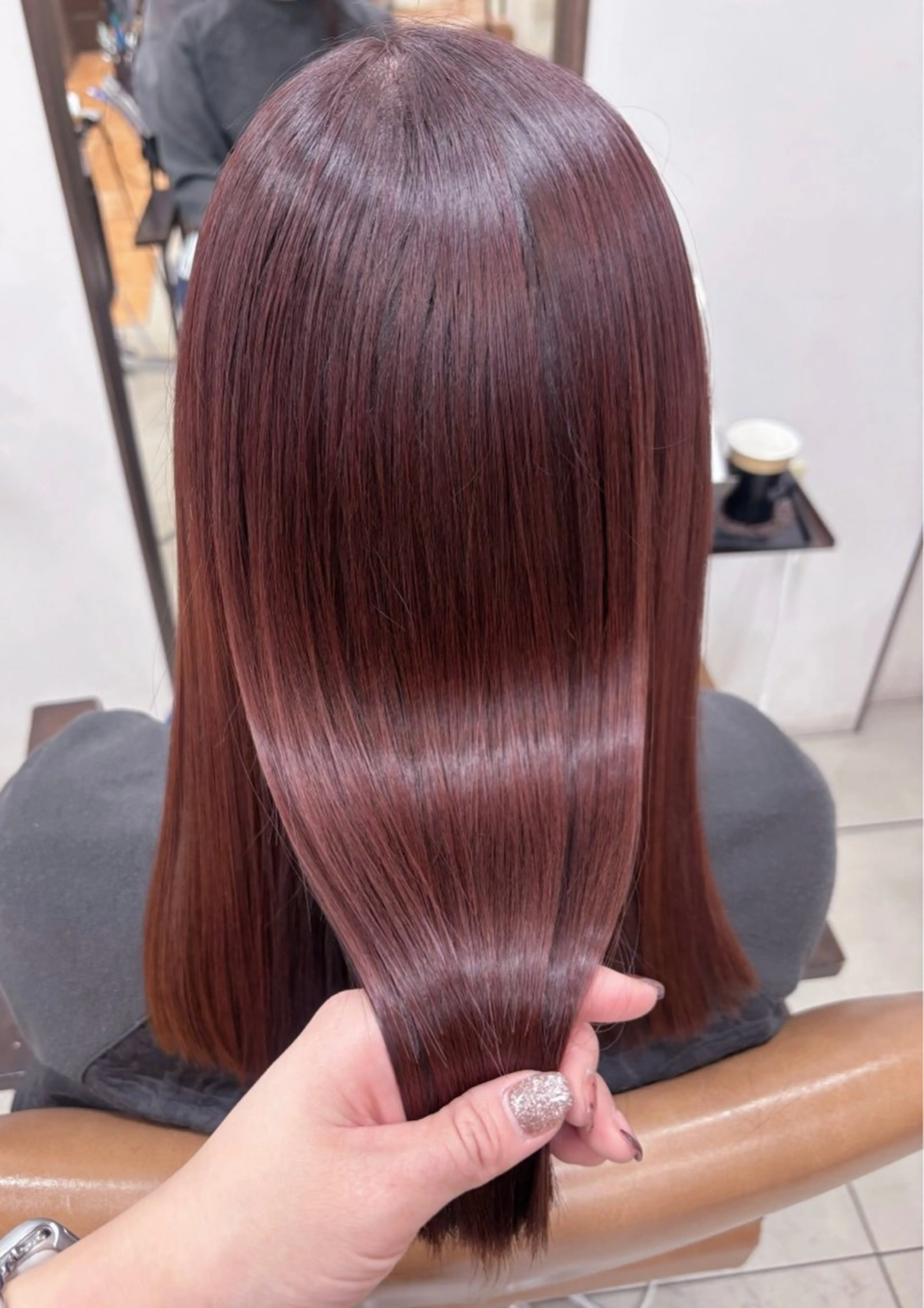 ミディアム カラー ピンクカラー ヘアカラー 頭皮×髪質改善 透明感カラー💎中村のヘアスタイル