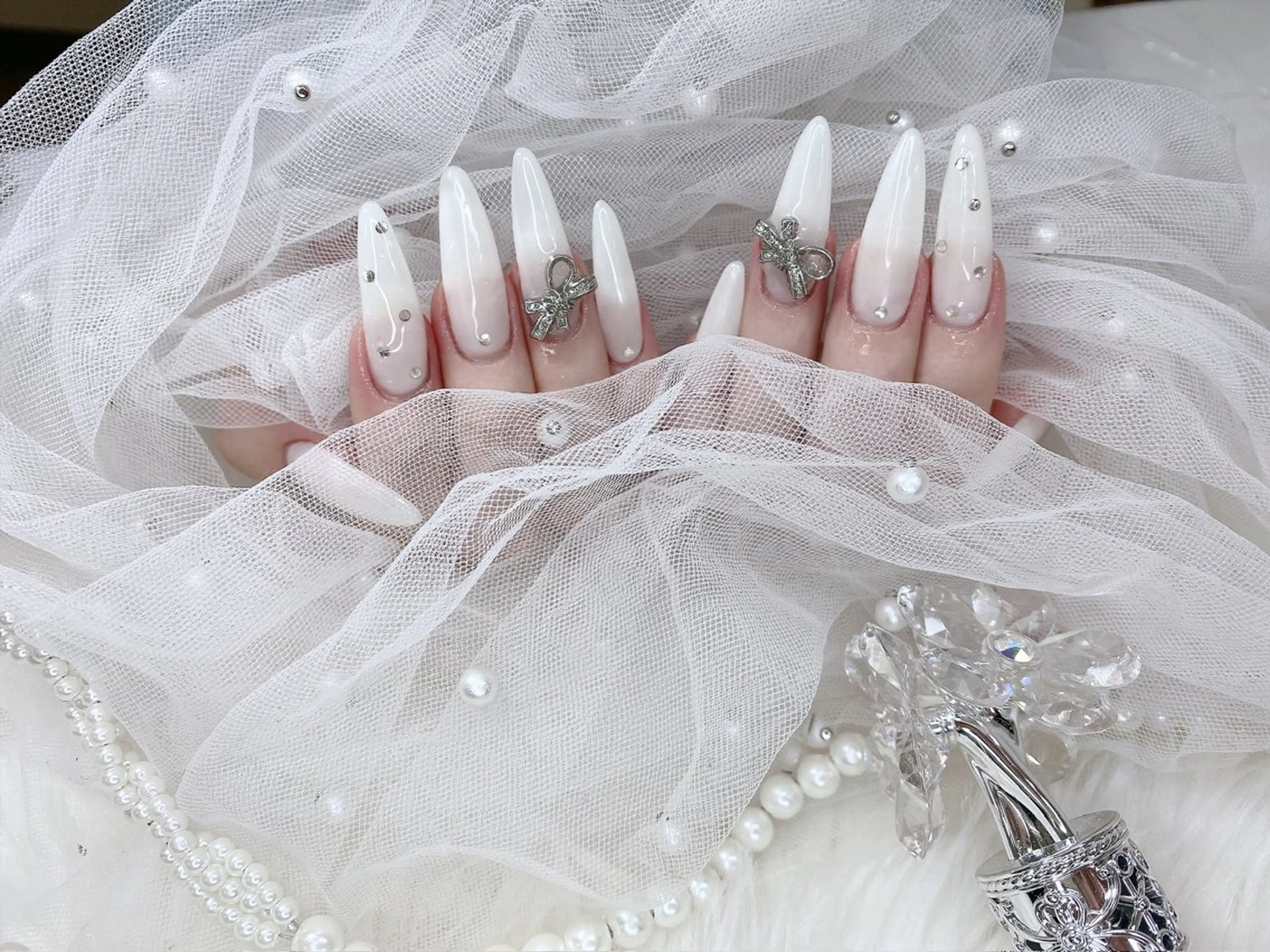 ネイル ロングネイル ワンカラーネイル ハンドネイル フットネイル ハンドケア HARUKA 長堀橋のネイルデザイン