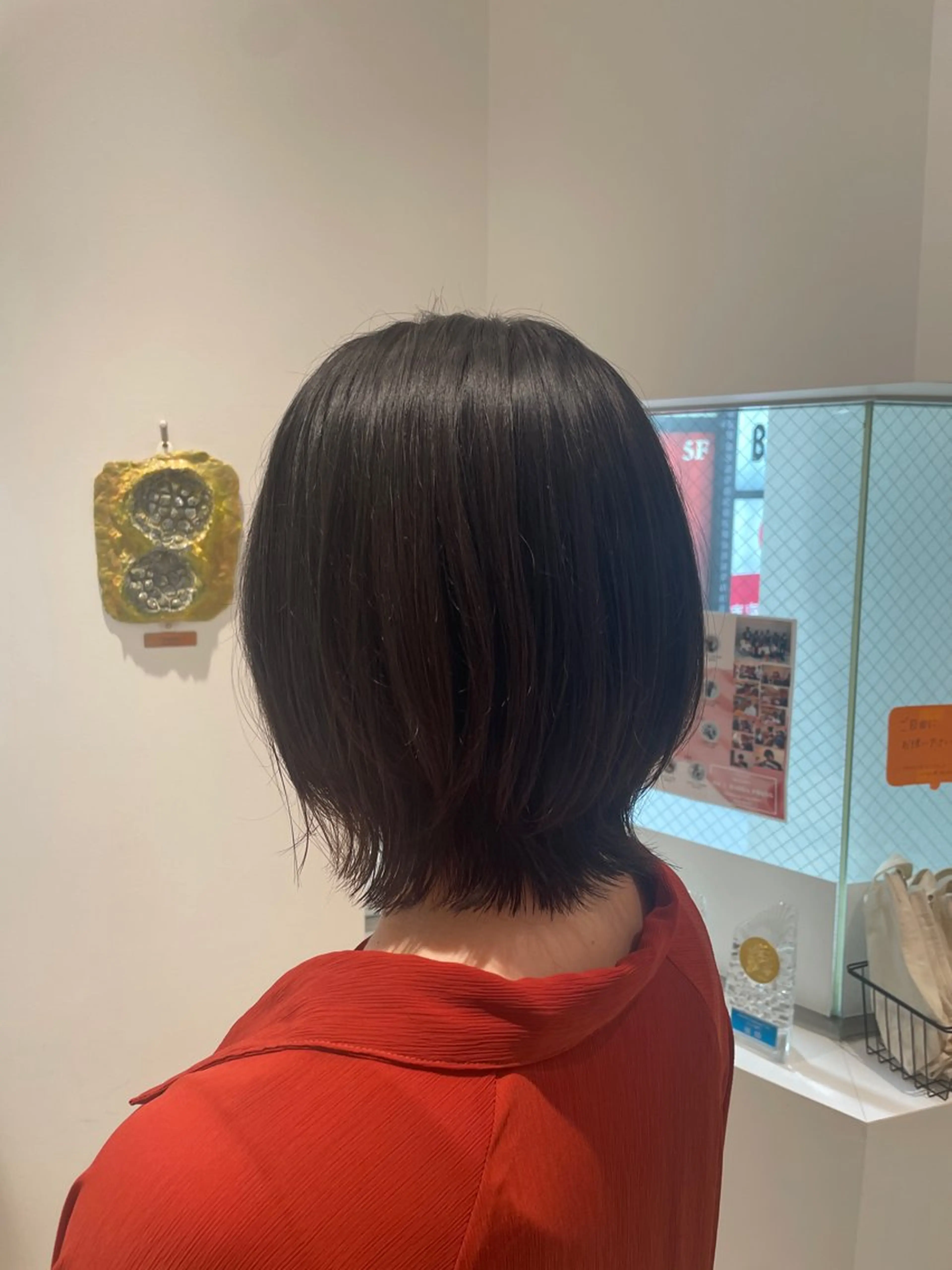 ミディアム ボブ くびれヘア レイヤーカット 髪質改善✨艶カラー 🎀moka🎀のヘアスタイル