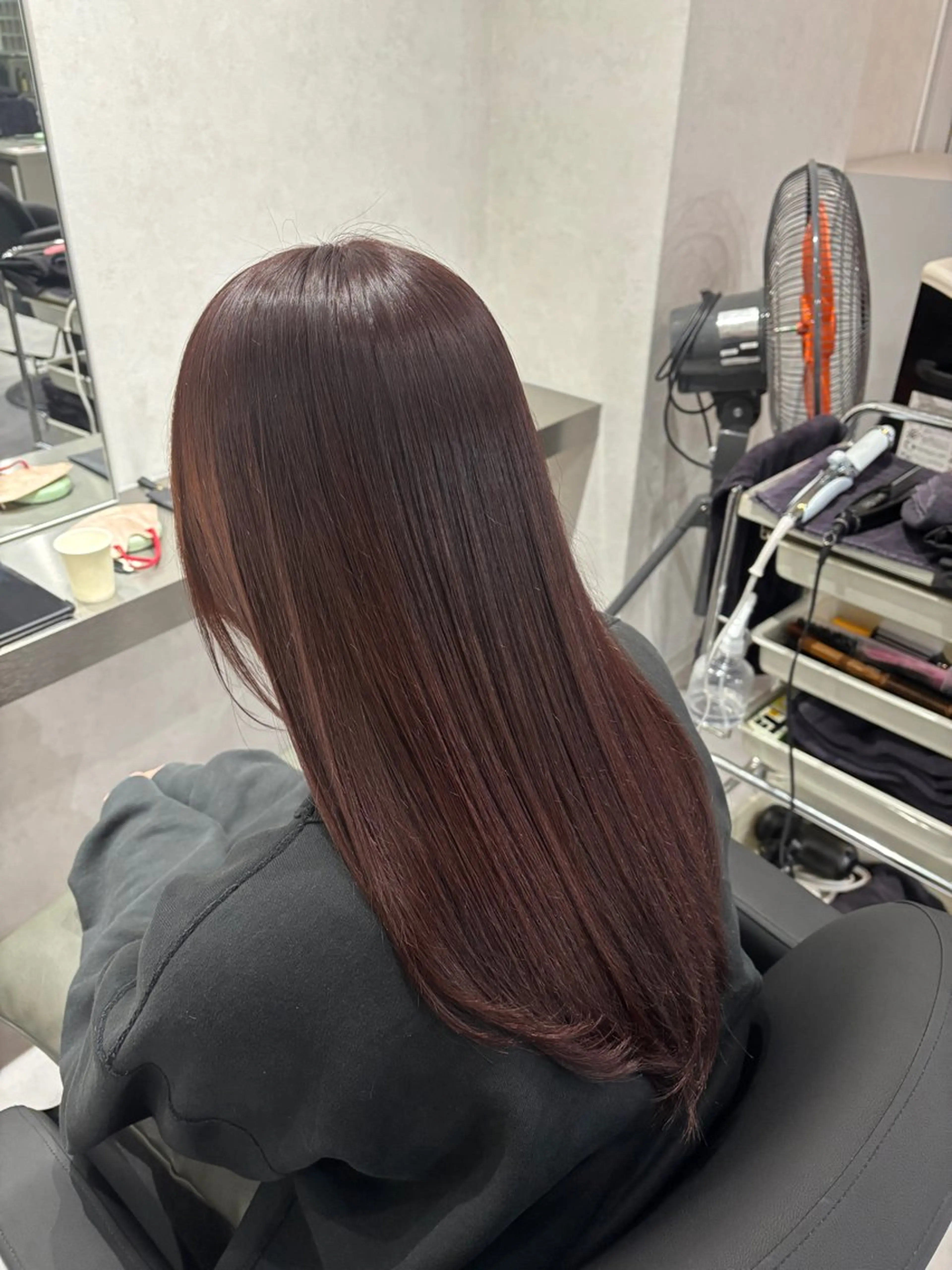 ロング カラー レッドカラー ヘアカラー トリートメント のんたん/ 工藤希望のヘアスタイル