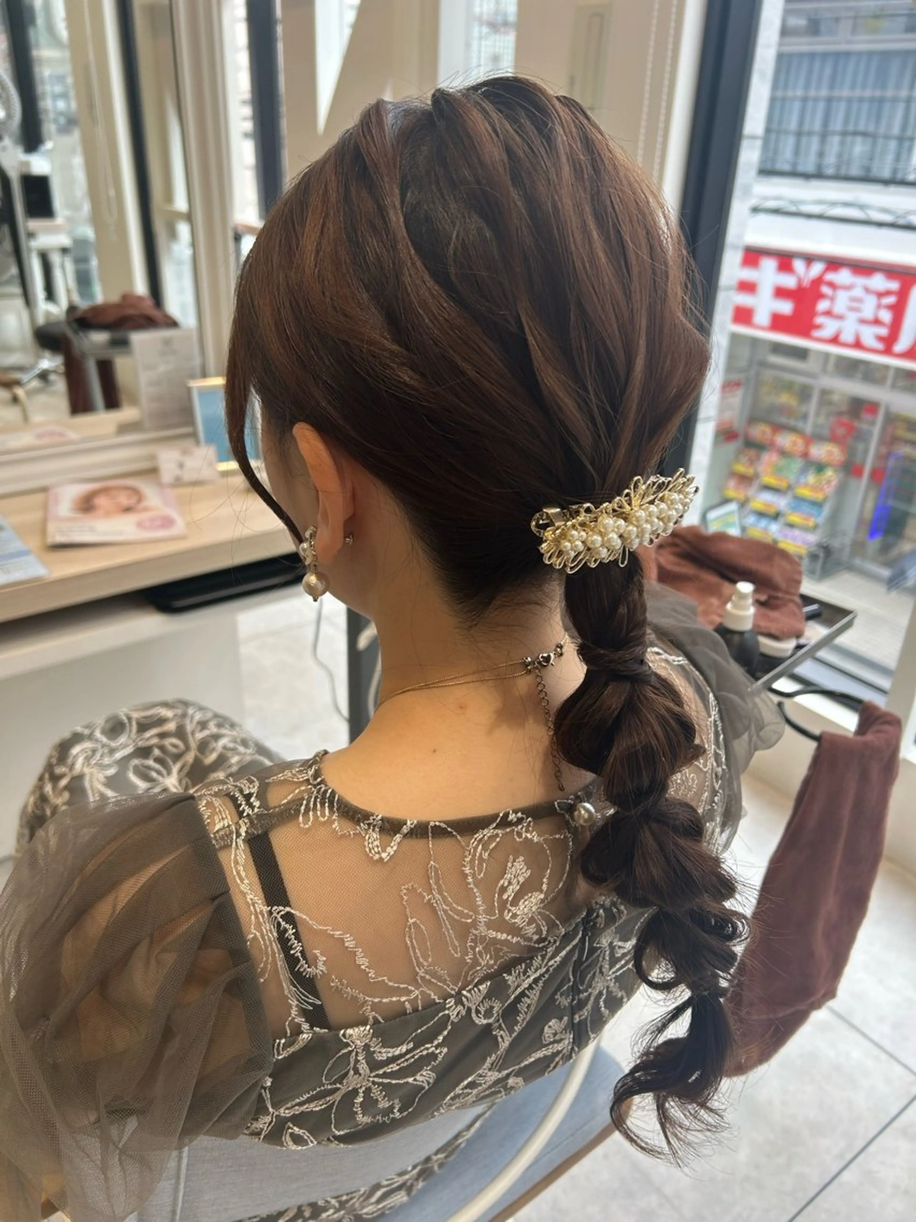 ロング ヘアアレンジ ヘアセット 《.Xian》ミサキ /艶髪/メンズパーマのヘアスタイル