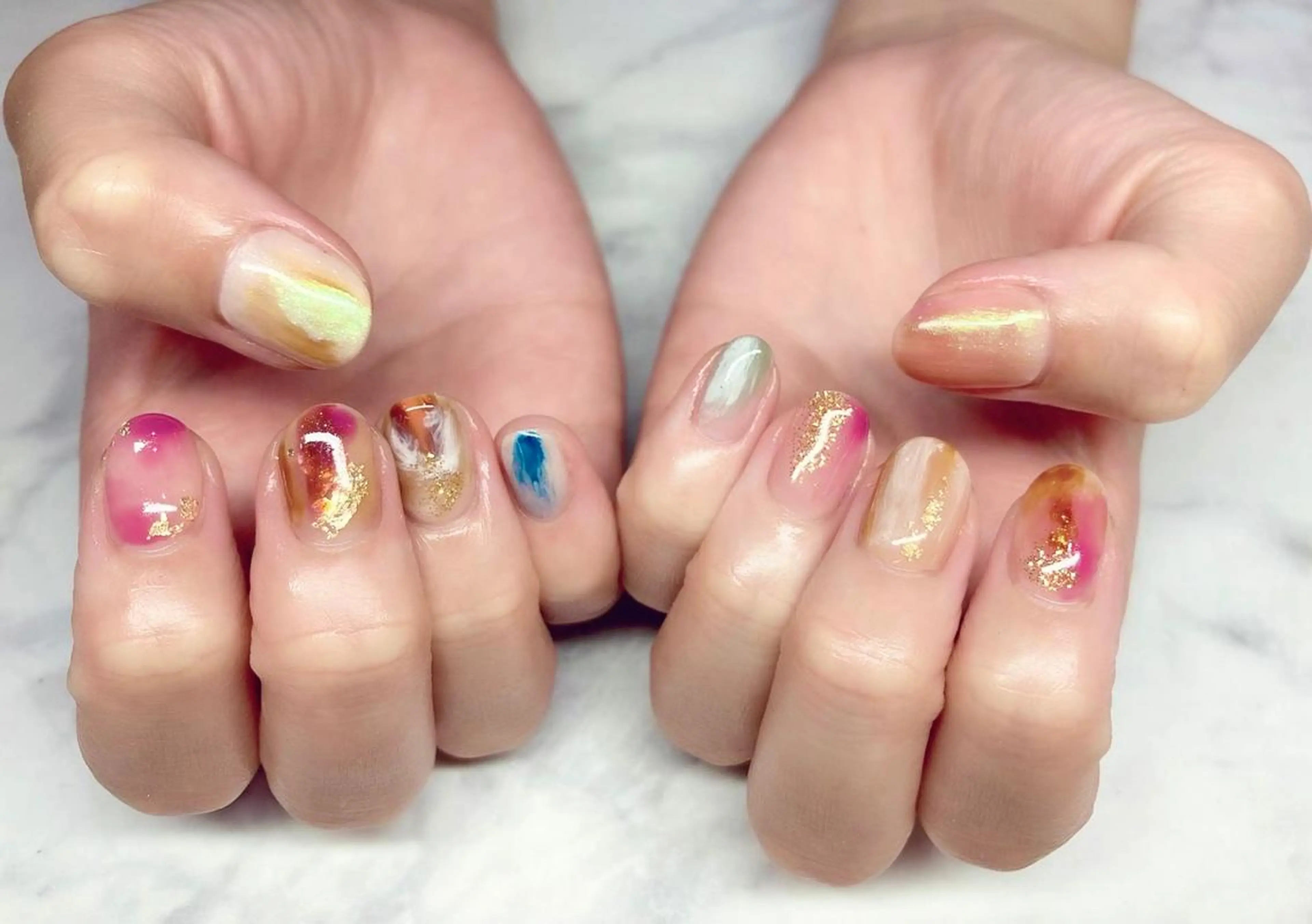 ネイル ジェルネイル ニュアンスネイル パラジェル Nail&eye Belire 新宿のネイルデザイン
