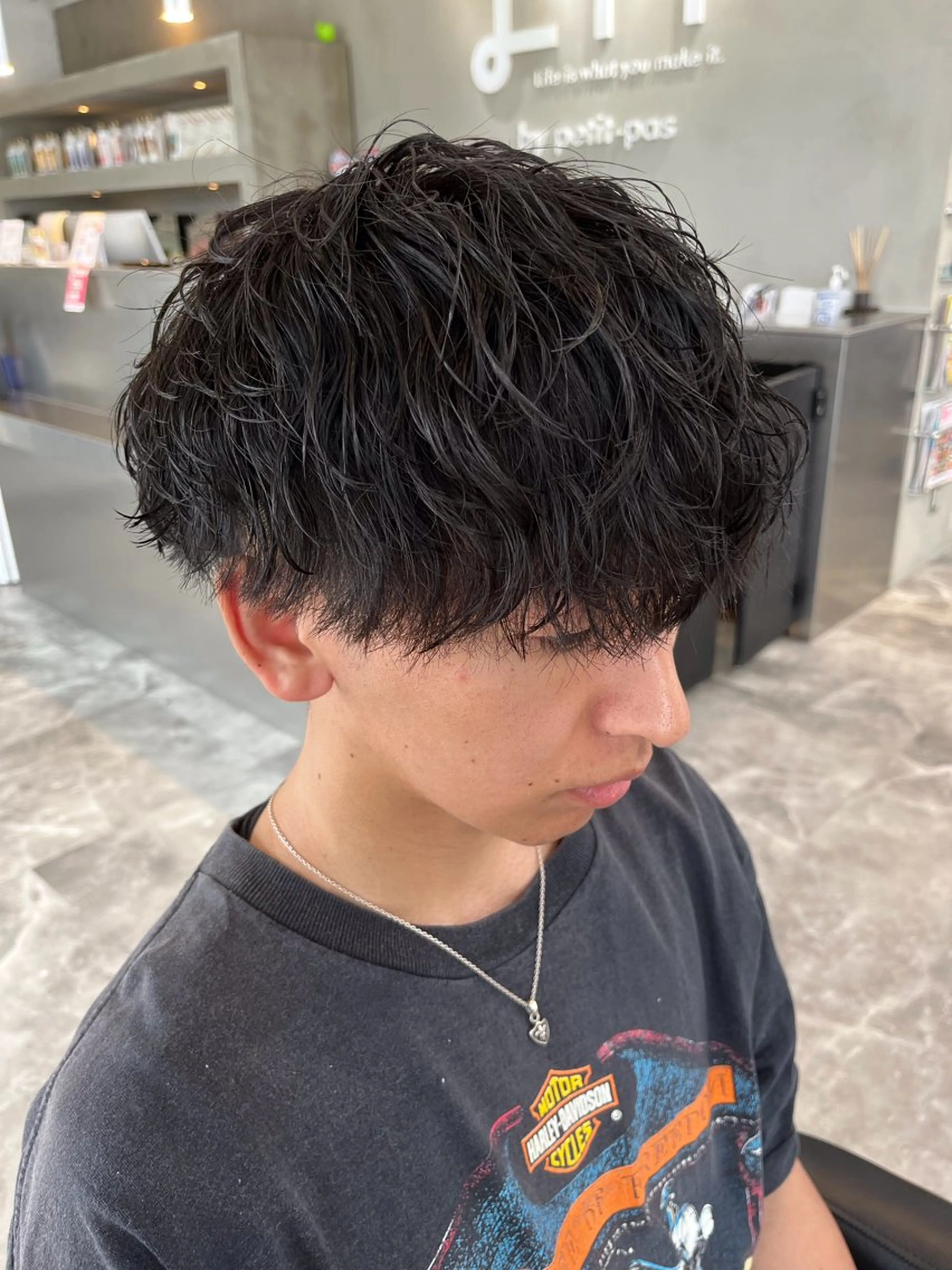 パーマ メンズ カット パーマ ⚡️メンズ/波巻き/ 片岡篤宣/水戸⚡️のヘアスタイル