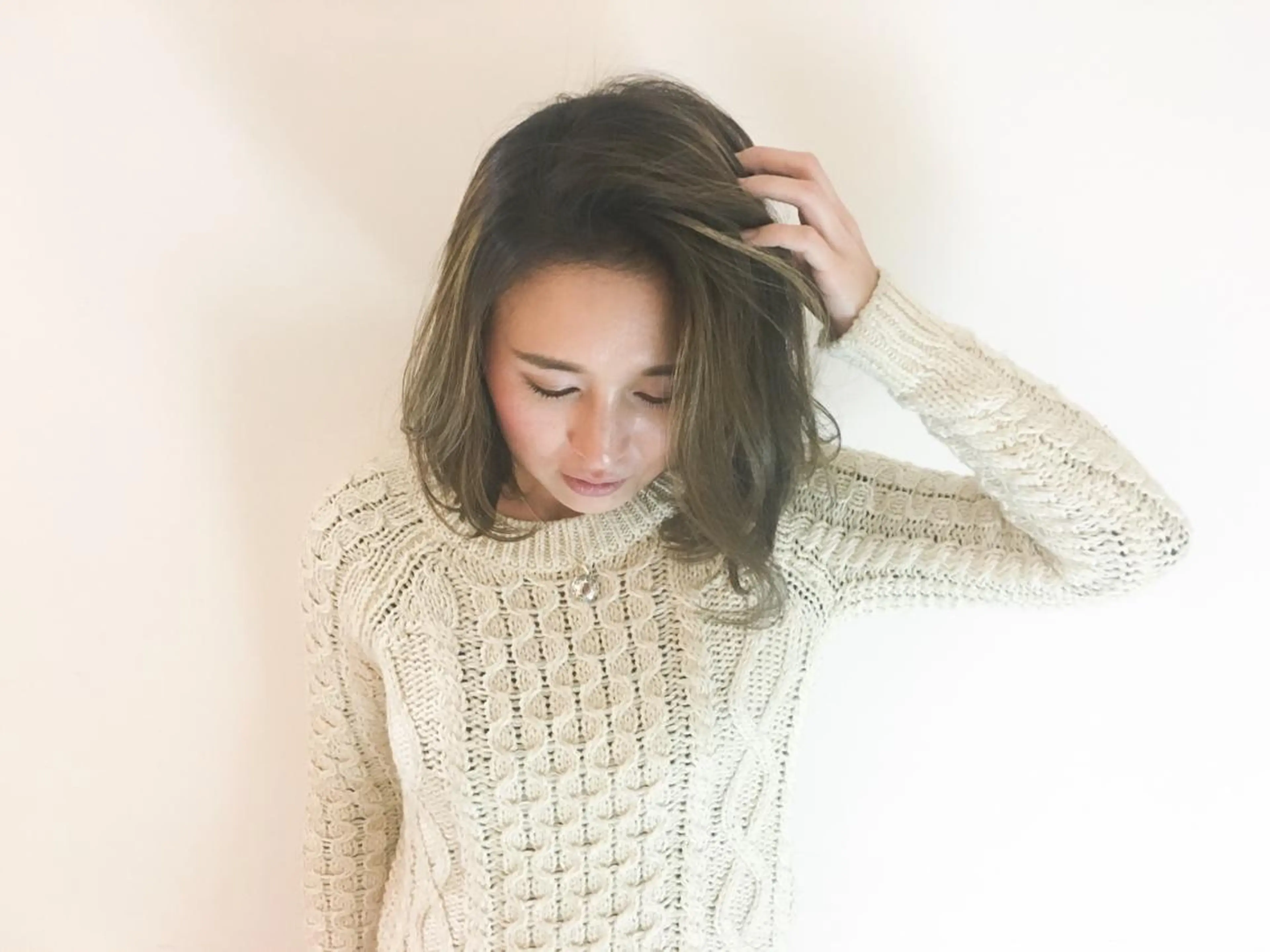 ショート ミディアム セミロング ロング カラー パーマ ハイライトカラー ボブ 外国人風カラー ハイライト 中山 天地のヘアスタイル