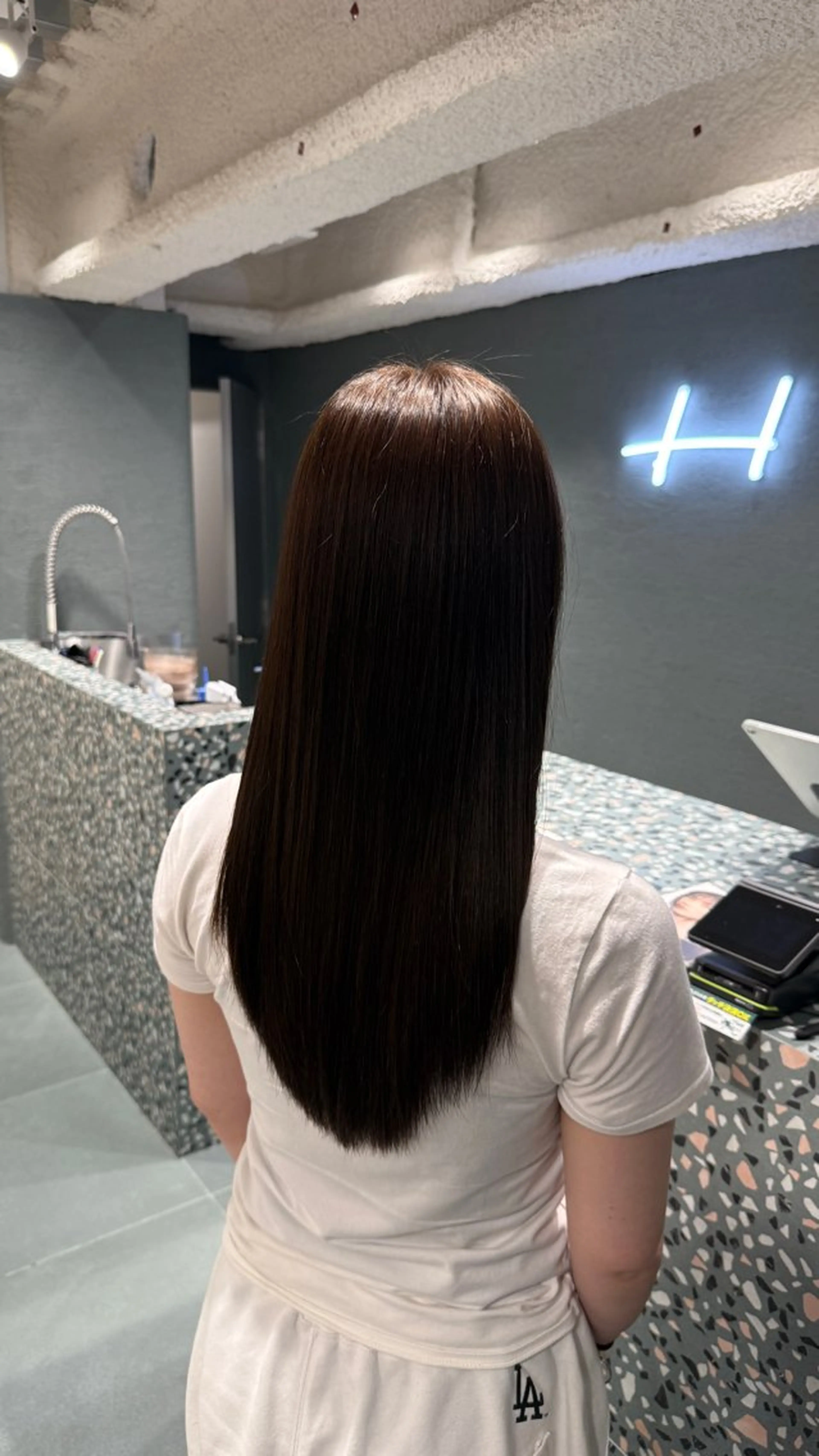 ロング カラー せな立川レディース メンズカットモデルのヘアスタイル