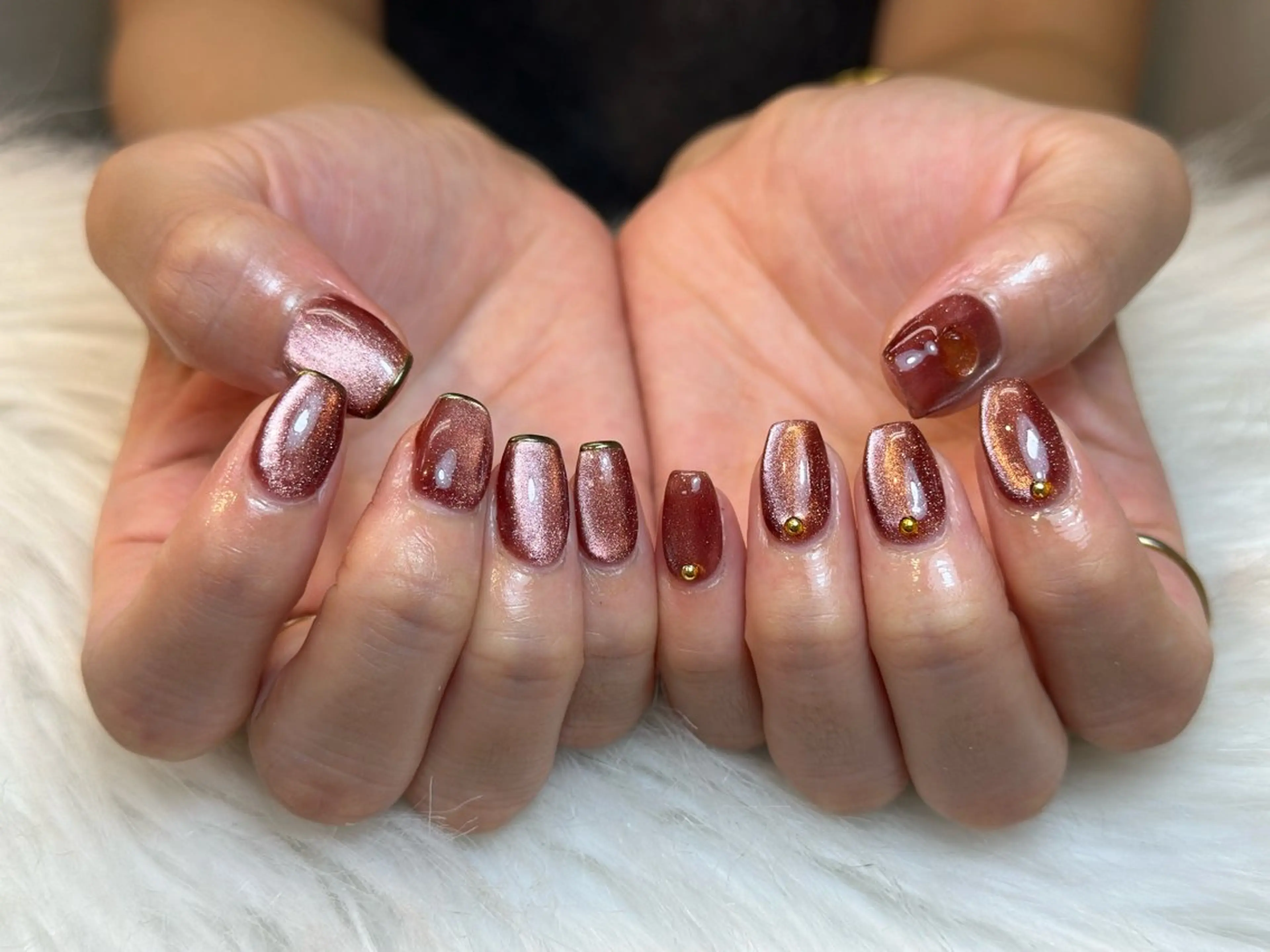 ネイル アートネイル ジェルネイル マグネットネイル ハンドネイル JennNail_ マオのネイルデザイン