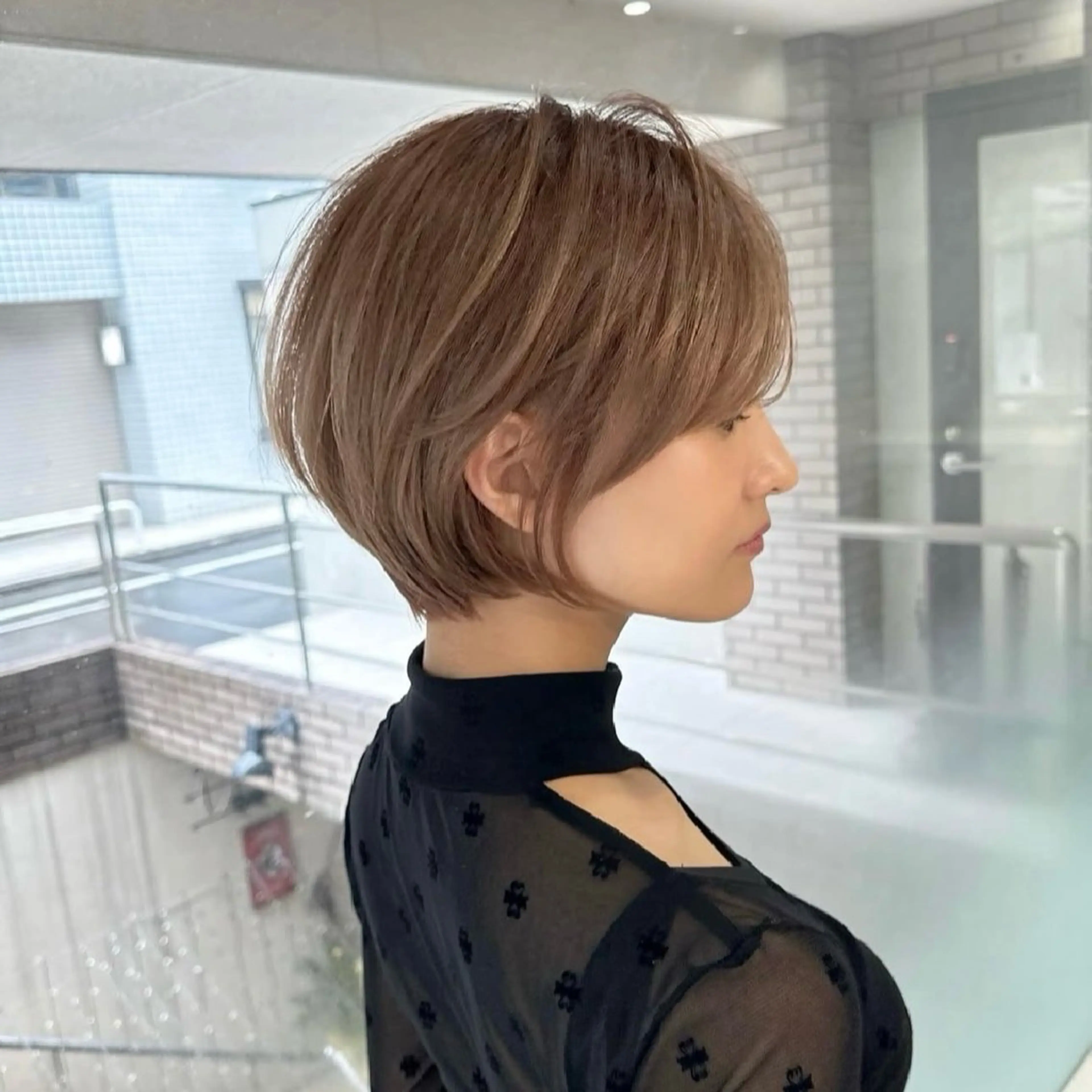 ショート 透明感カラー ふうか　渋谷のヘアスタイル